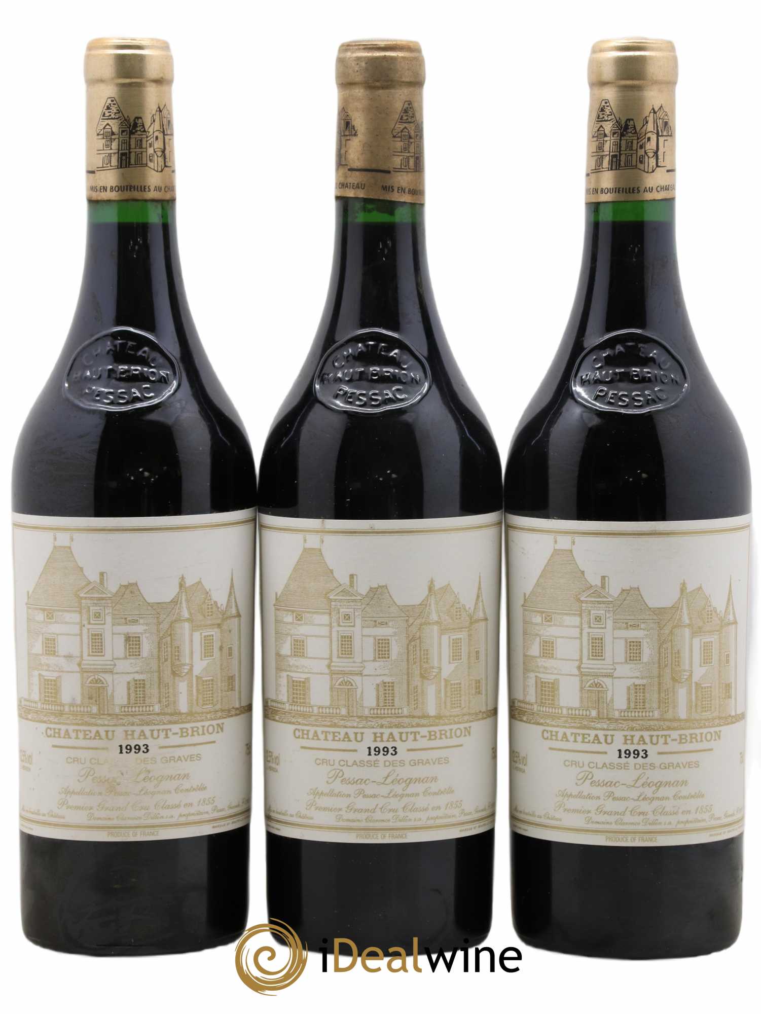 Château Haut Brion 1er Grand Cru Classé 1993 - Lot de 3 bouteilles - 0