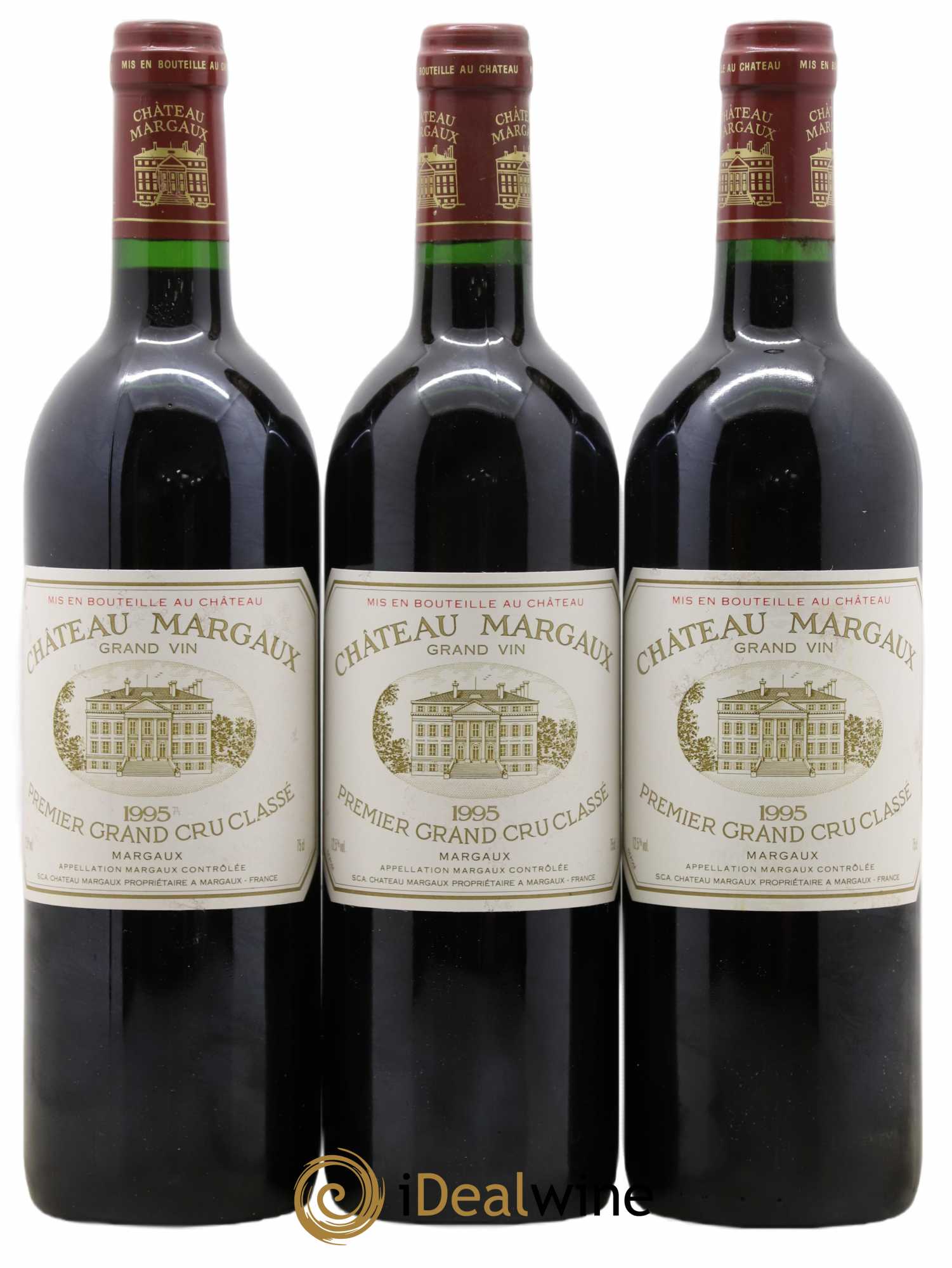 Château Margaux 1er Grand Cru Classé 1995 - Lot de 3 bouteilles - 0