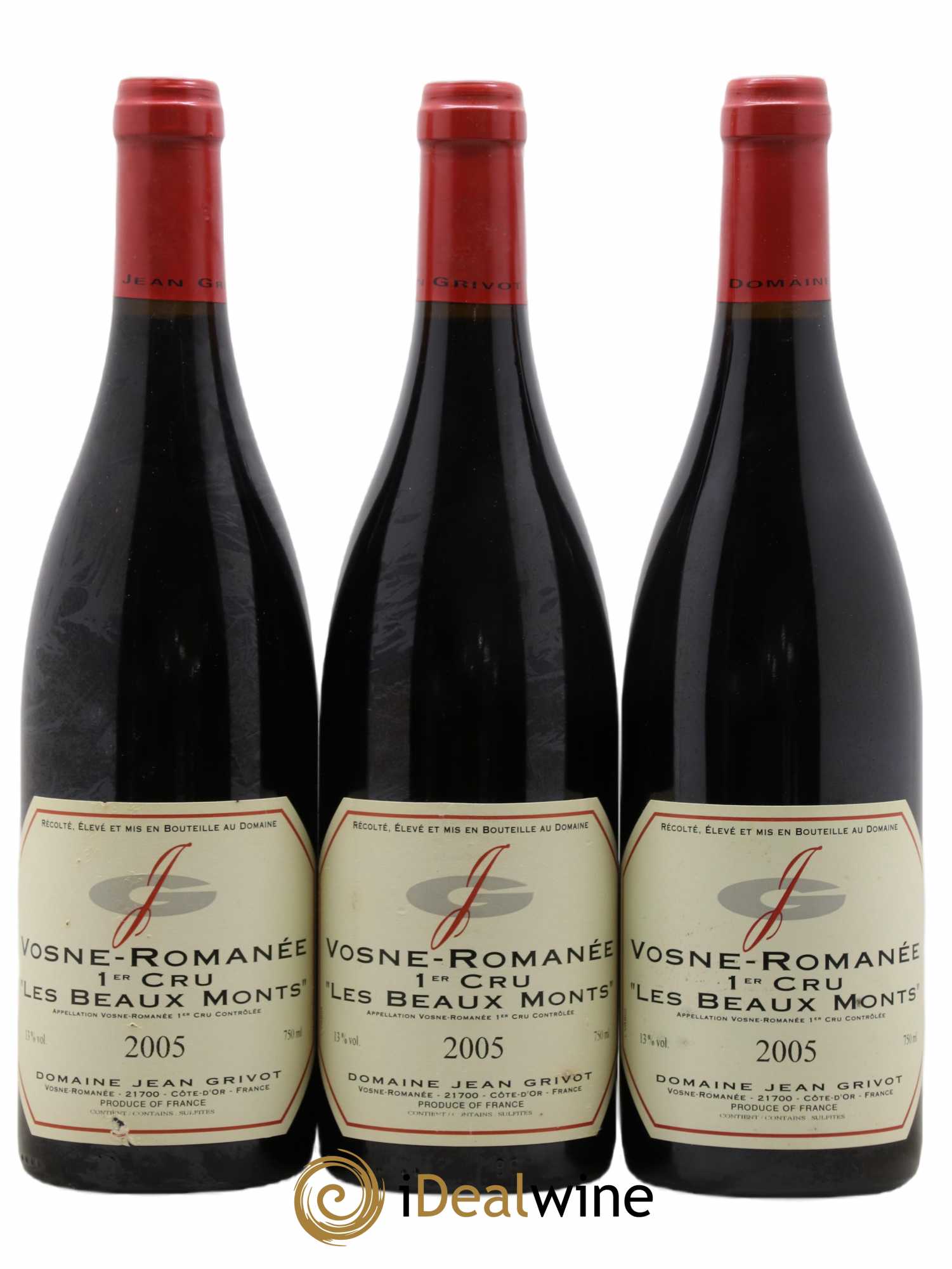 Vosne-Romanée 1er Cru Les Beaux-Monts Jean Grivot 2005 - Lot de 3 bouteilles - 0