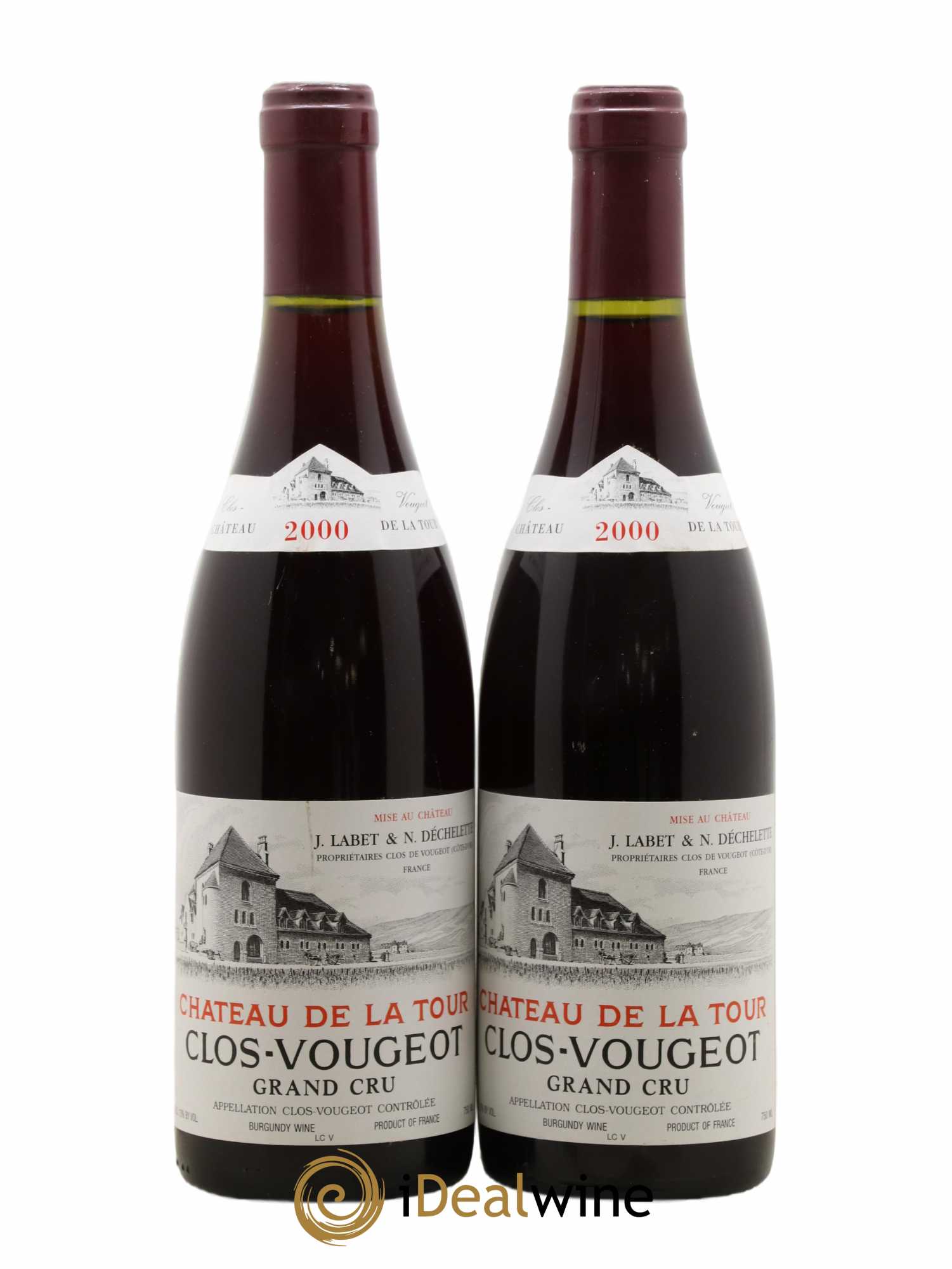 Clos de Vougeot Grand Cru Château de La Tour 2000 - Lot of 2 bottles - 0