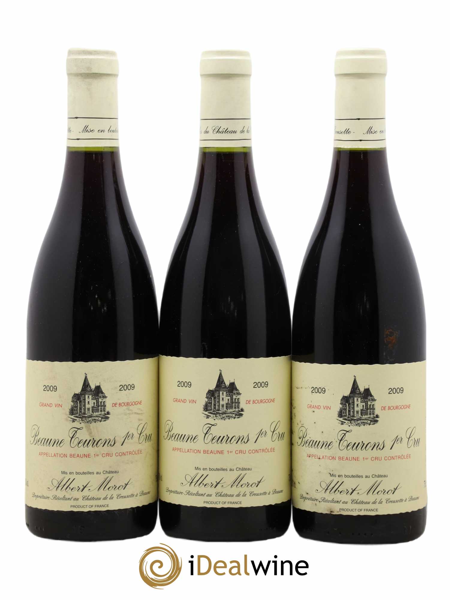 Beaune 1er Cru Les Teurons Domaine Albert Morot 2009 - Lot de 3 bouteilles - 0