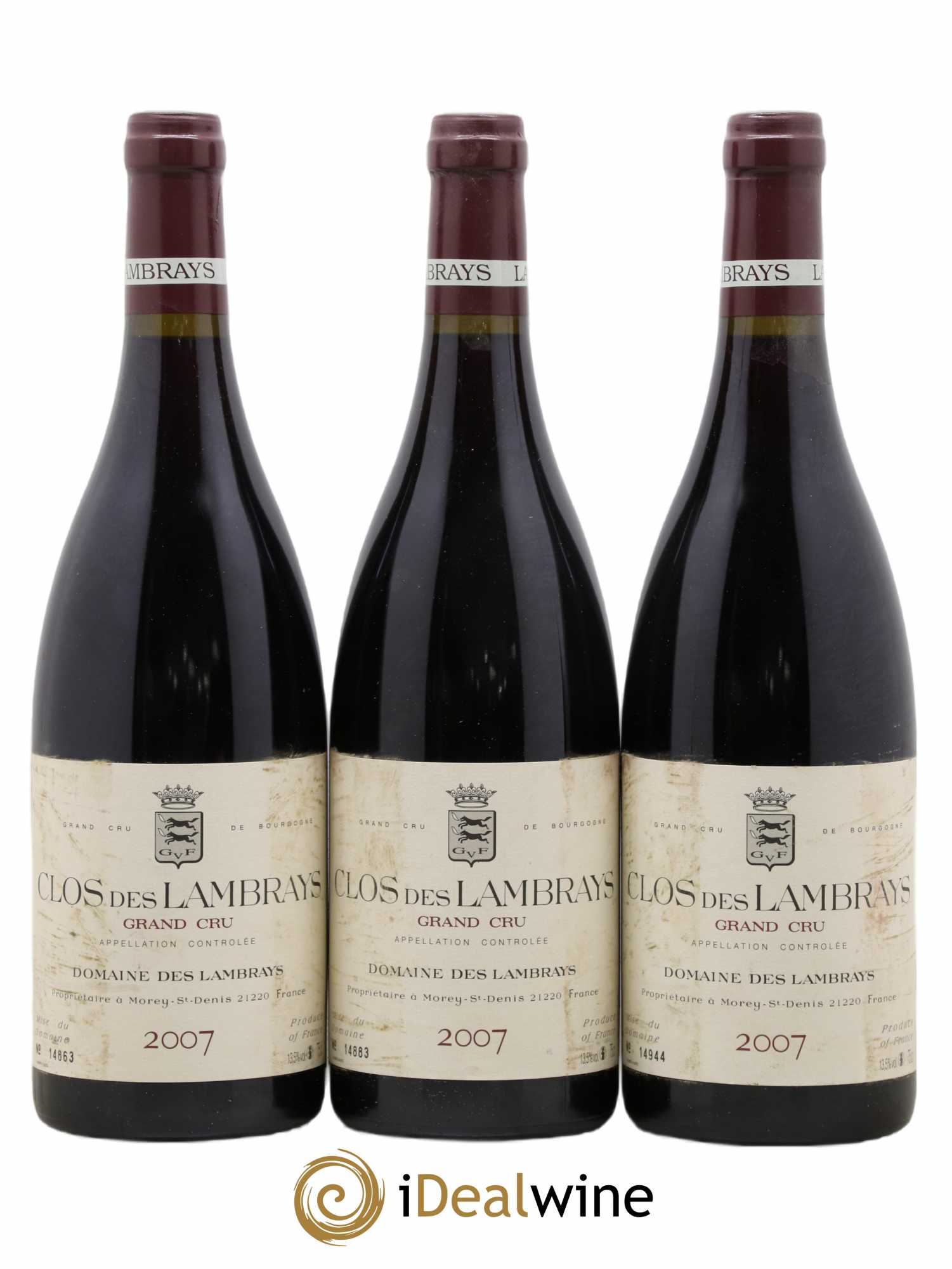 Clos des Lambrays Grand Cru Domaine des Lambrays 2007 - Lot of 3 bottles - 0