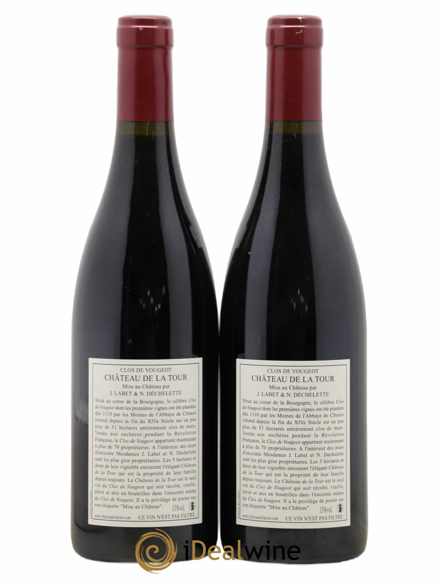 Clos de Vougeot Grand Cru Château de La Tour 2007 - Lot of 2 bottles - 1