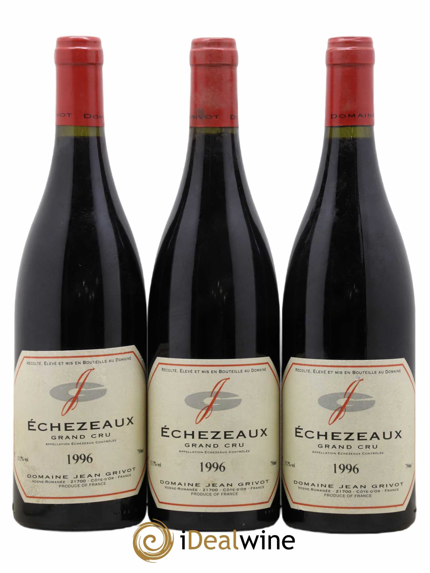 Echezeaux Grand Cru Jean Grivot 1996 - Lot de 3 bouteilles - 0