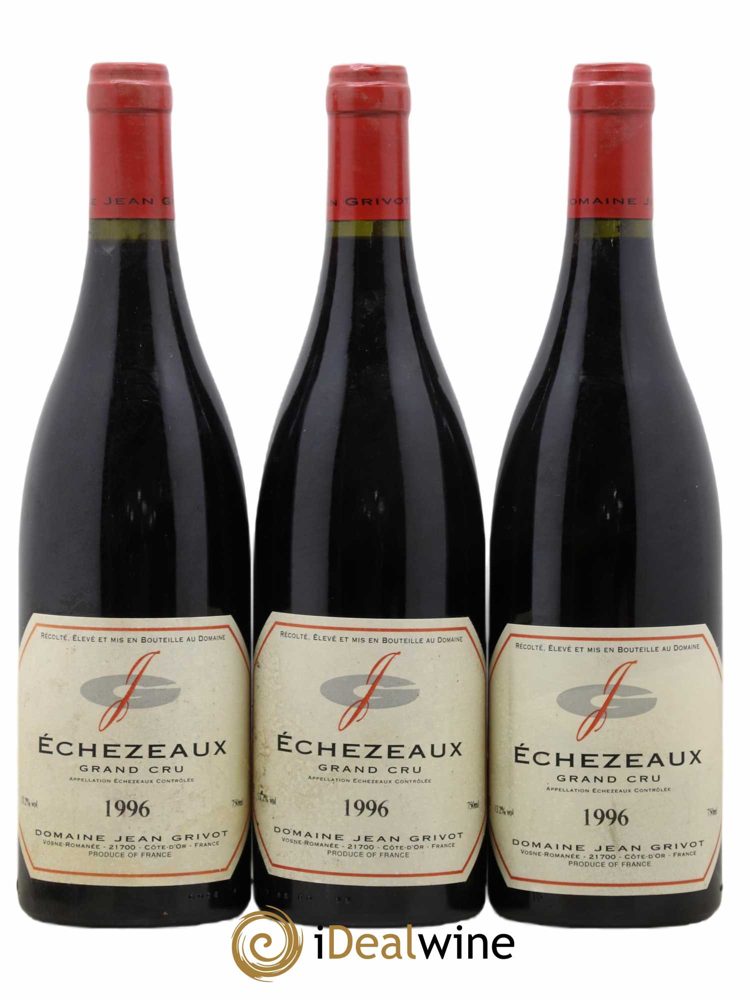 Echezeaux Grand Cru Jean Grivot 1996 - Lot de 3 bouteilles - 0