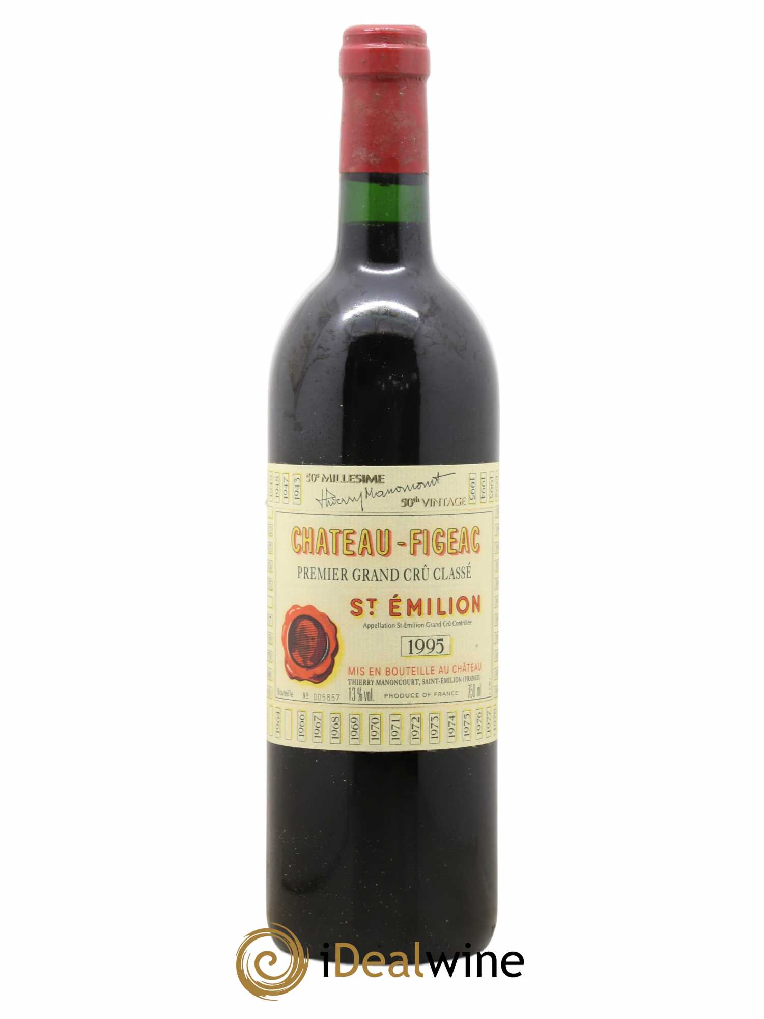 Château Figeac 1er Grand Cru Classé A 1995 - Lot de 1 bouteille - 0