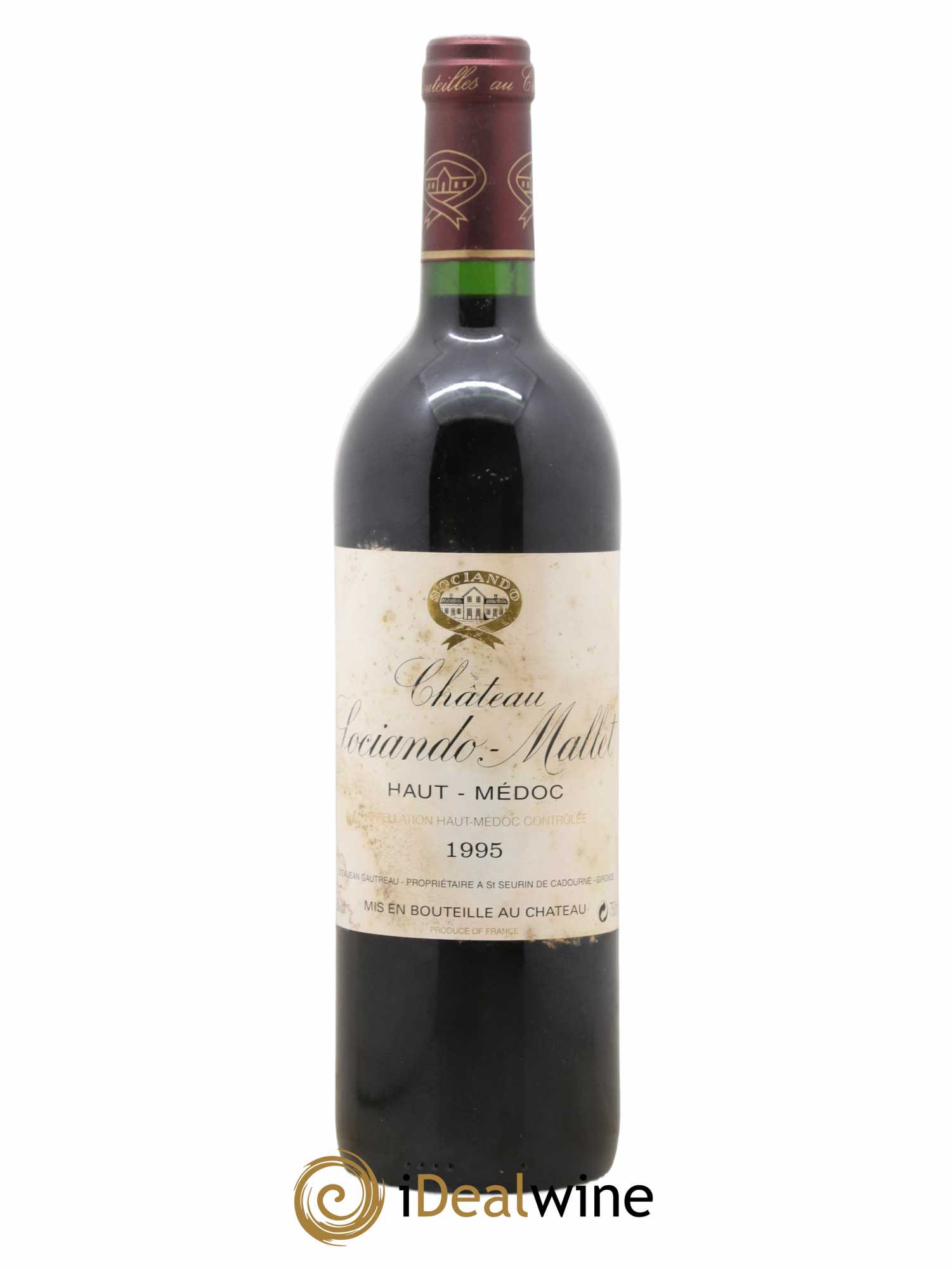 Château Sociando Mallet 1995 - Lot de 1 bouteille - 0