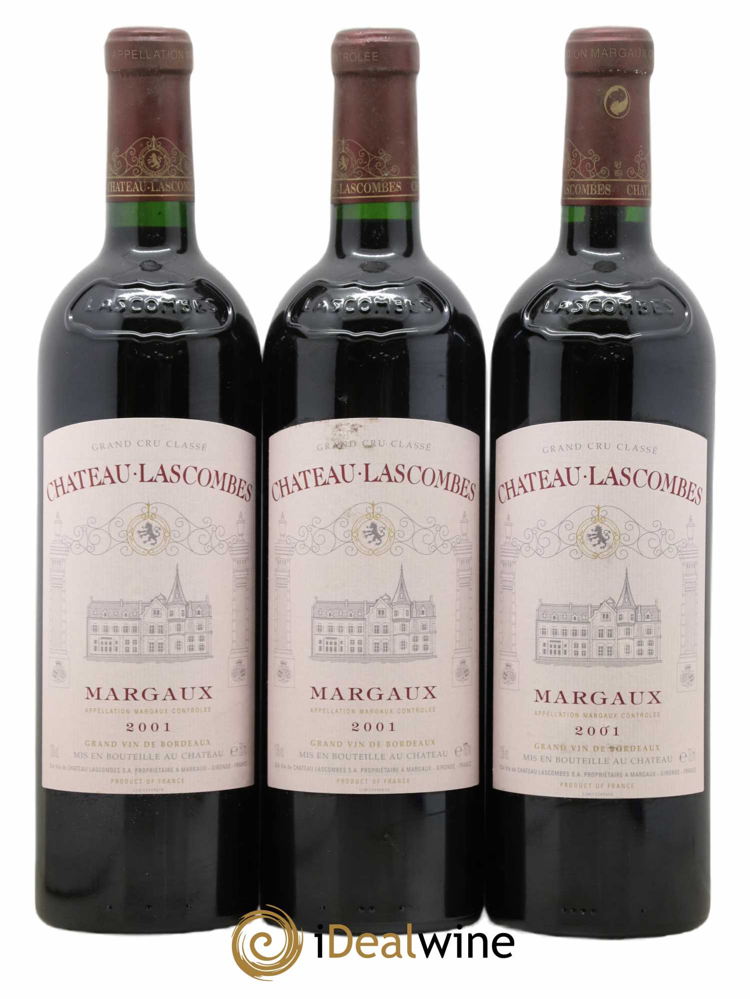 Château Lascombes 2ème Grand Cru Classé 2001 - Lot de 3 bouteilles - 0