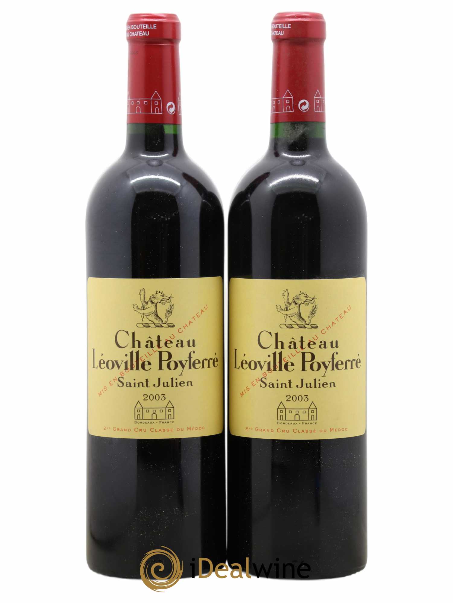 Château Léoville Poyferré 2ème Grand Cru Classé 2003 - Lot de 2 bouteilles - 0
