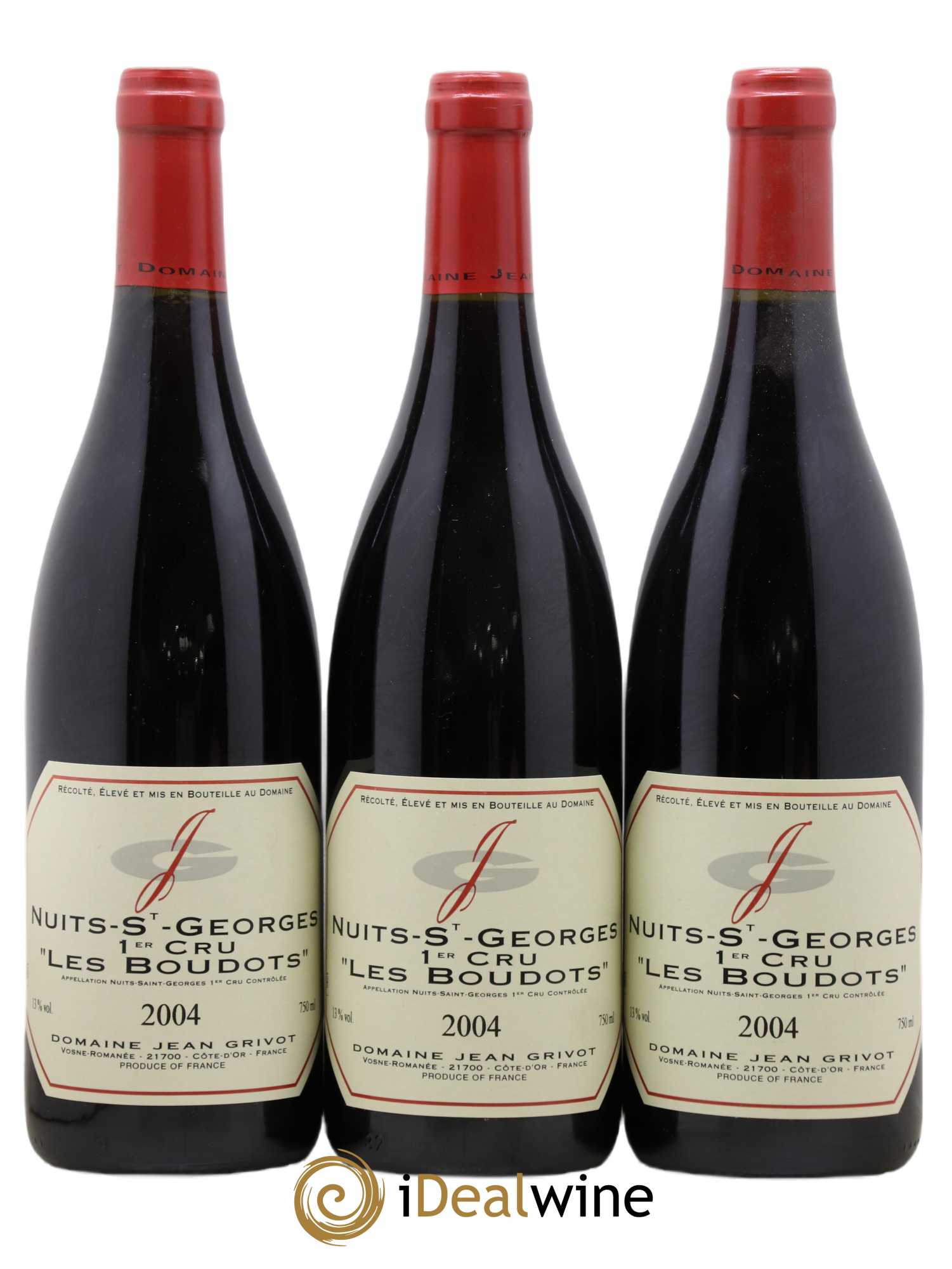 Nuits-Saint-Georges 1er Cru Aux Boudots Jean Grivot 2004 - Lot de 3 bouteilles - 0