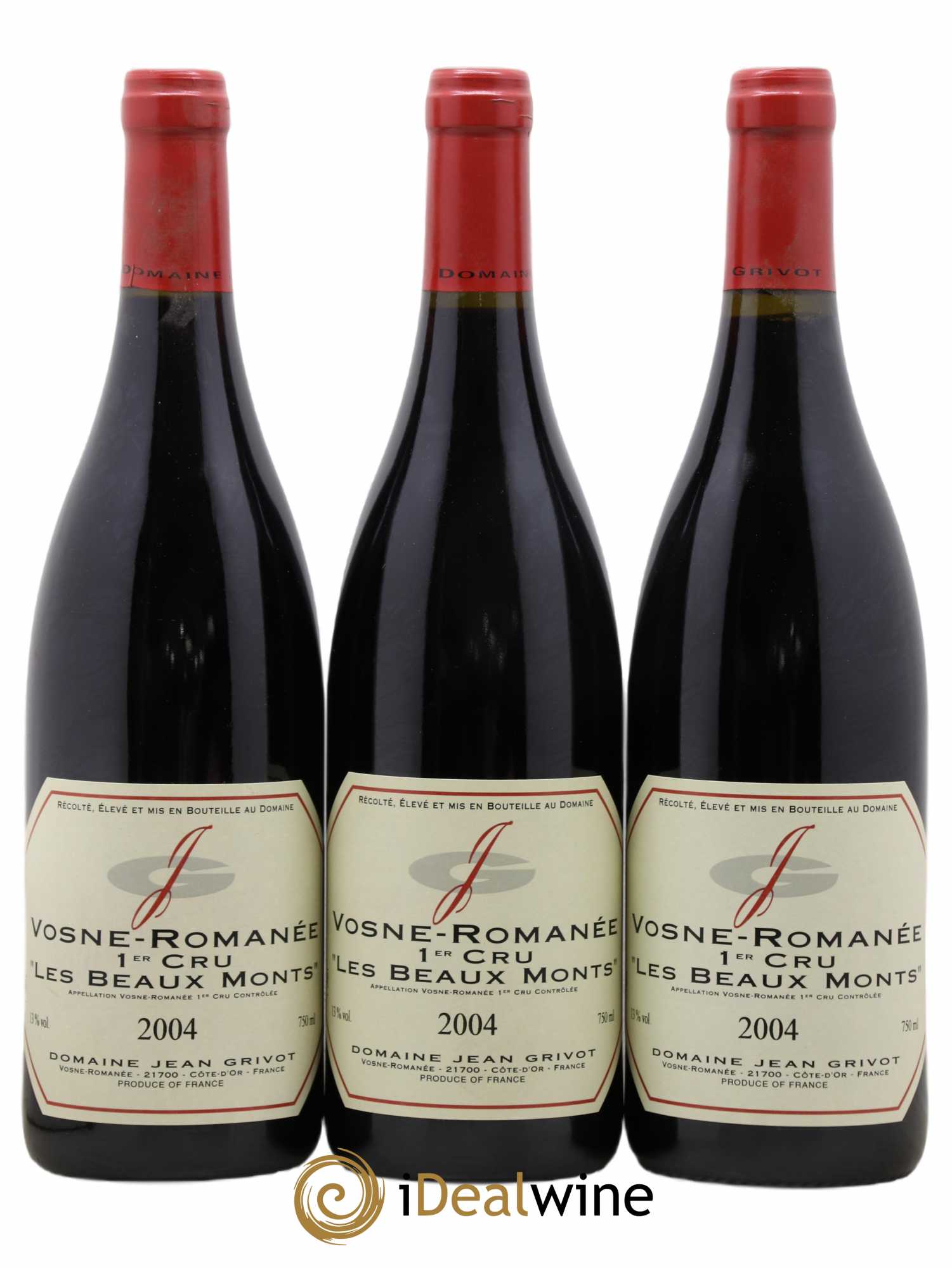 Vosne-Romanée 1er Cru Les Beaux-Monts Jean Grivot 2004 - Lot de 3 bouteilles - 0