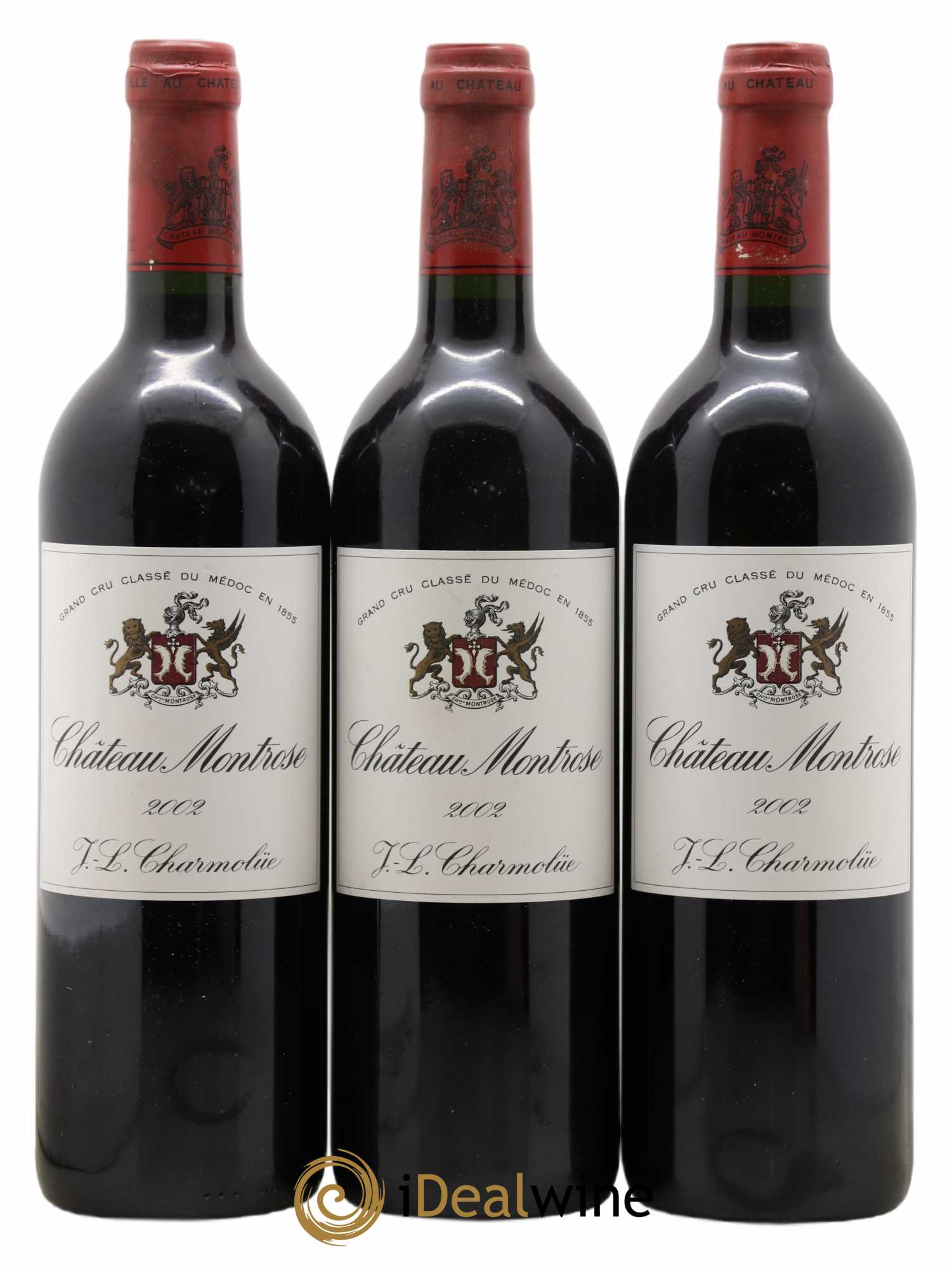 Château Montrose 2ème Grand Cru Classé 2002 - Lot of 3 bottles - 0