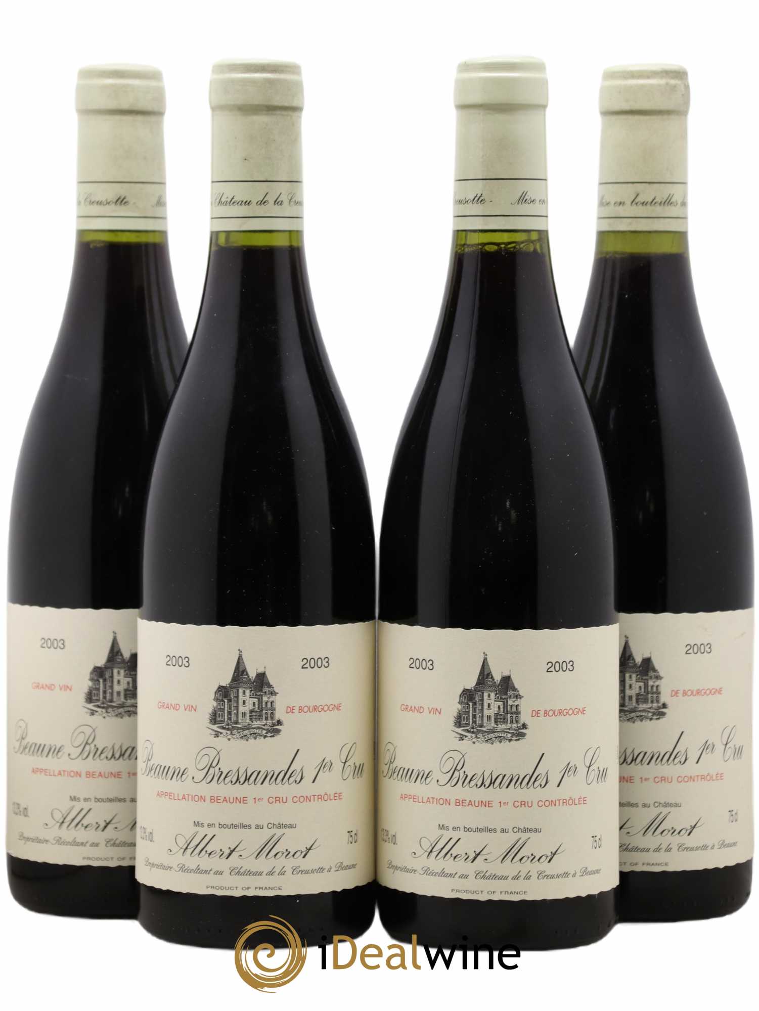 Beaune 1er Cru Bressandes Albert Morot 2003 - Posten von 4 Flaschen - 0