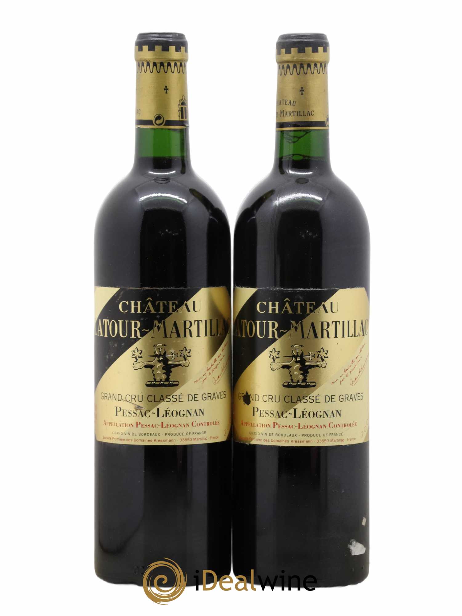 Château Latour-Martillac Cru Classé de Graves 2000 - Lot de 2 bouteilles - 0