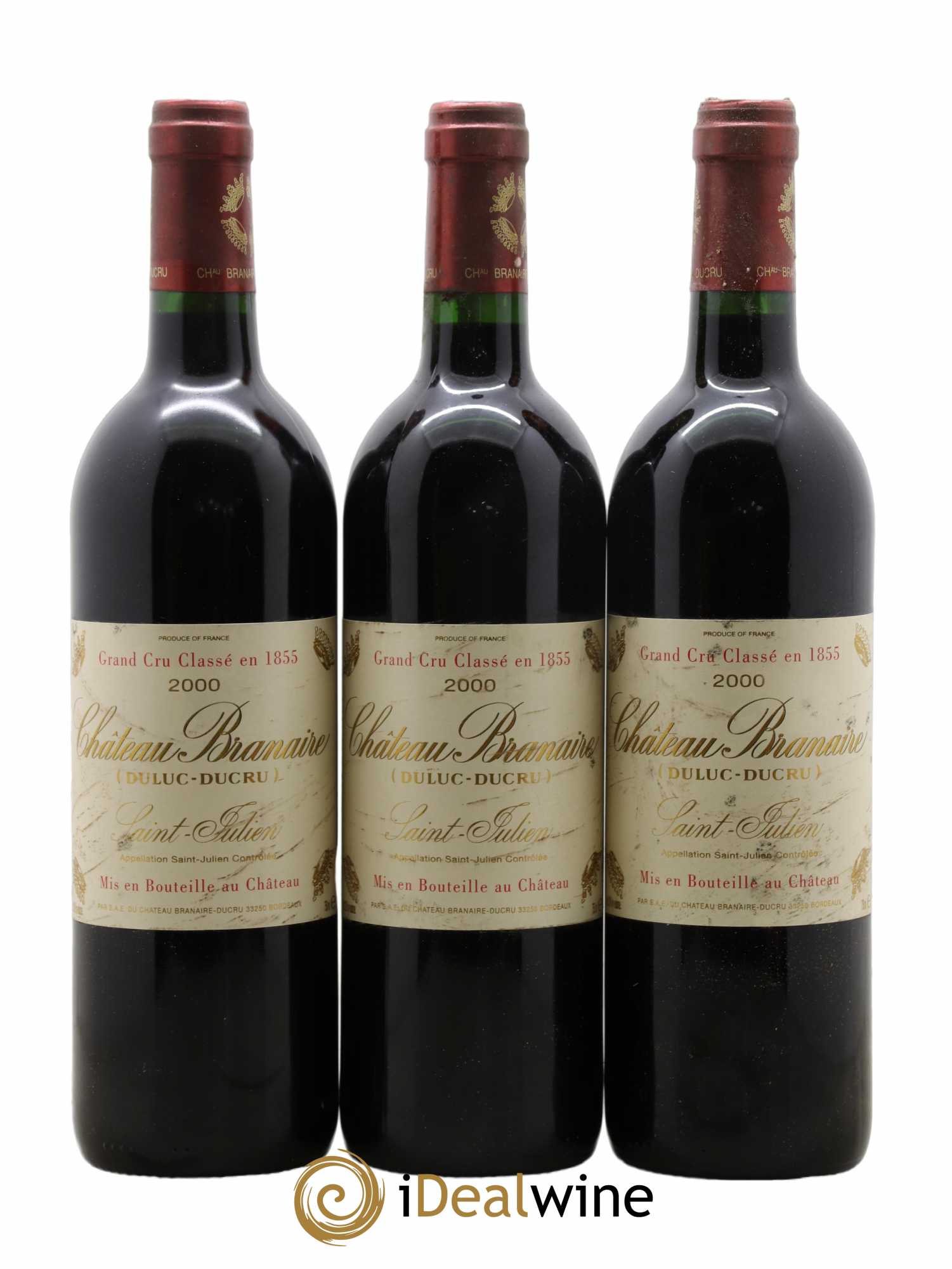 Château Branaire Ducru 4ème Grand Cru Classé 2000 - Lot de 3 bouteilles - 0