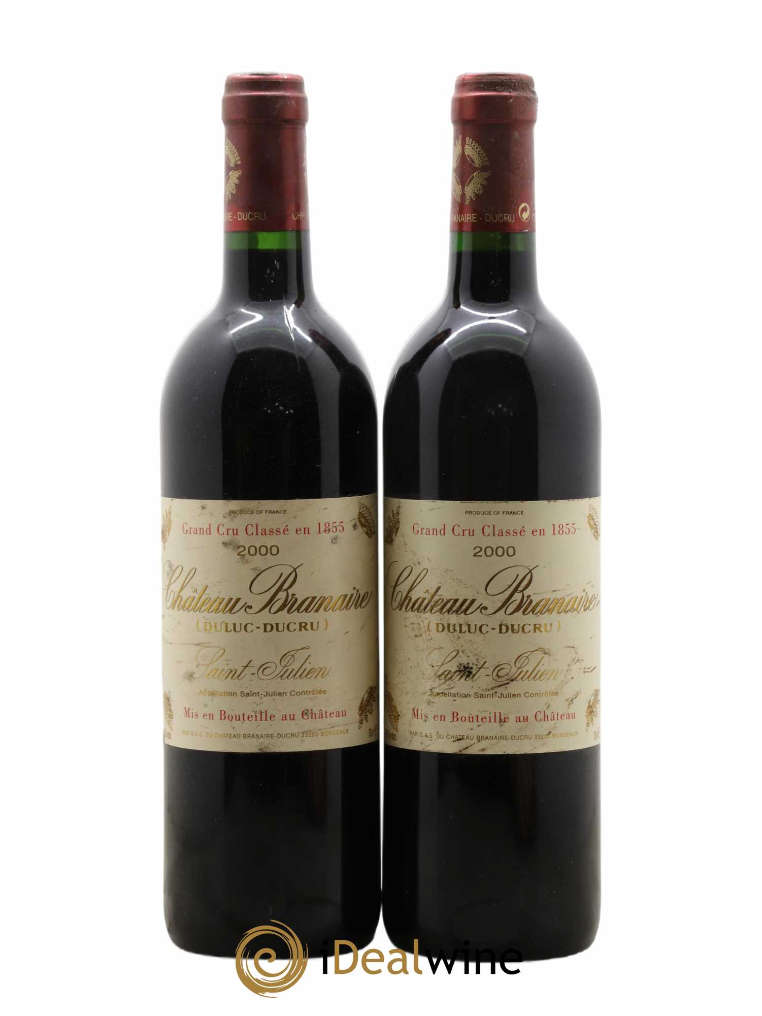 Château Branaire Ducru 4ème Grand Cru Classé 2000 - Lot de 2 bouteilles - 0