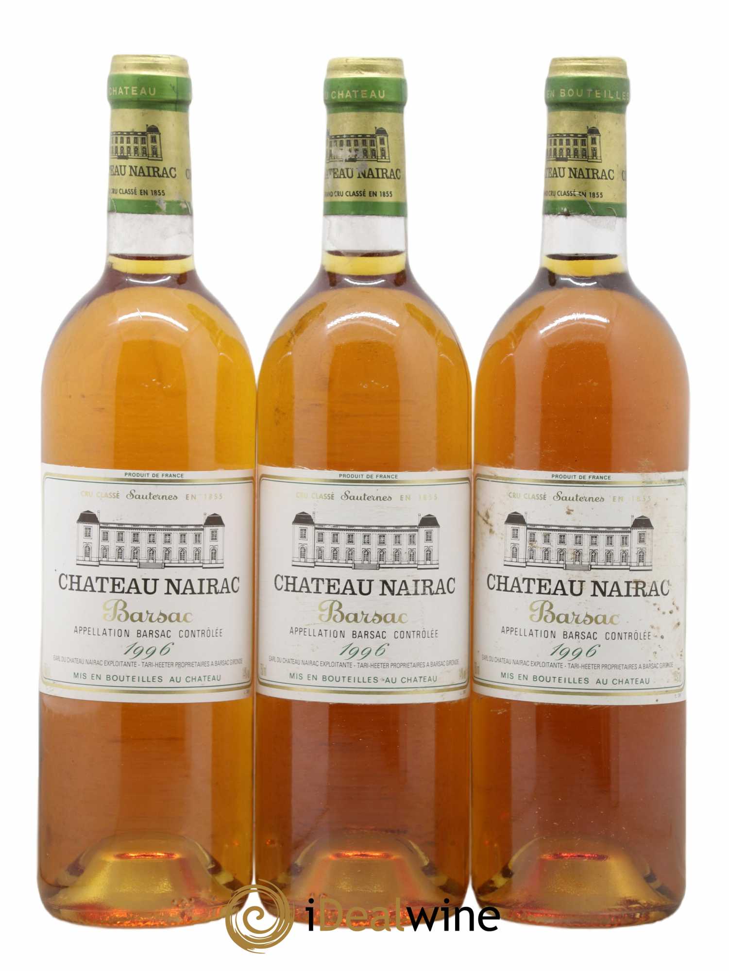Château Nairac 2ème Grand Cru Classé 1996 - Lot of 3 bottles - 0