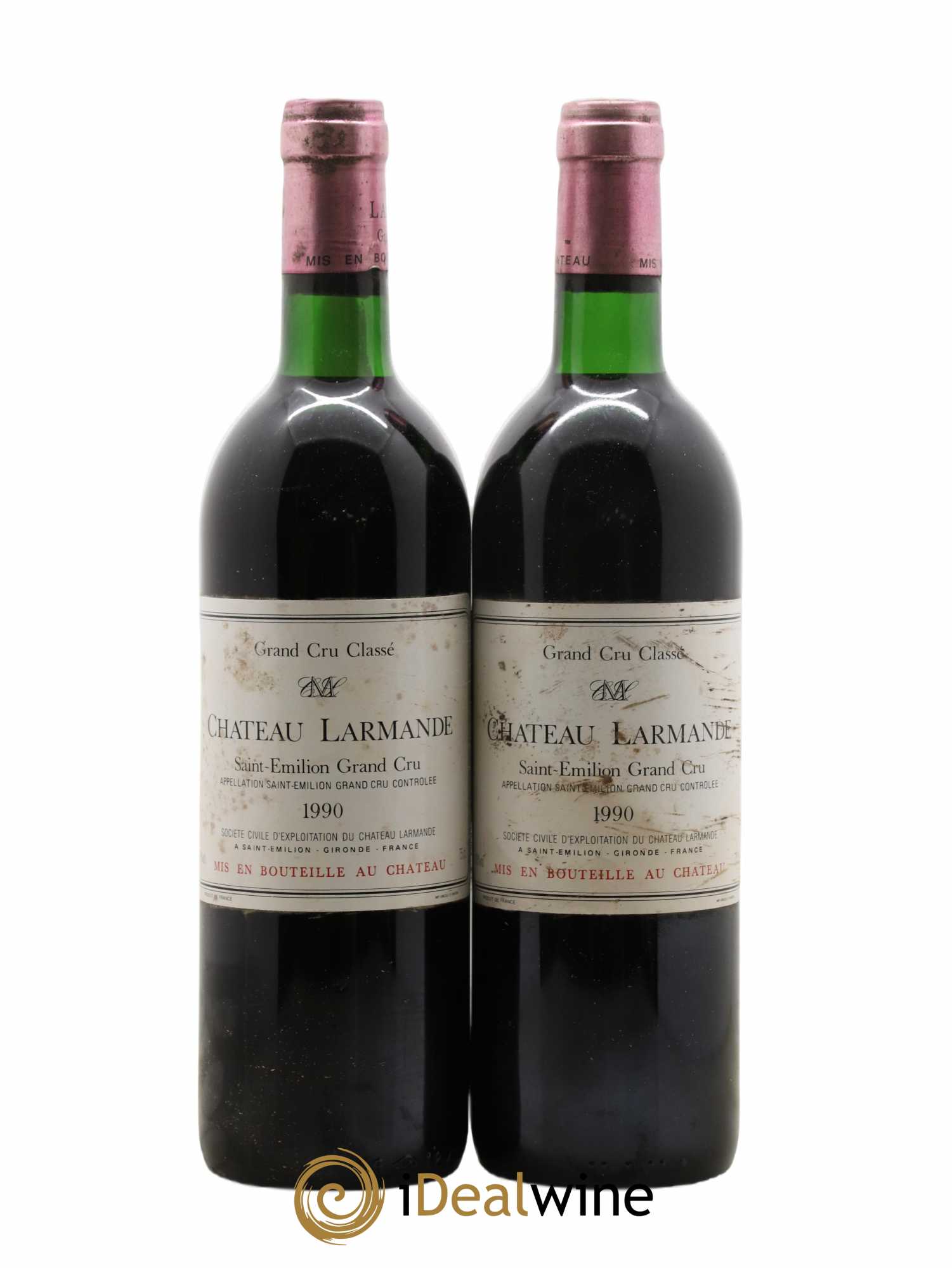 Château Larmande Grand Cru Classé 1990 - Lot de 2 bouteilles - 0