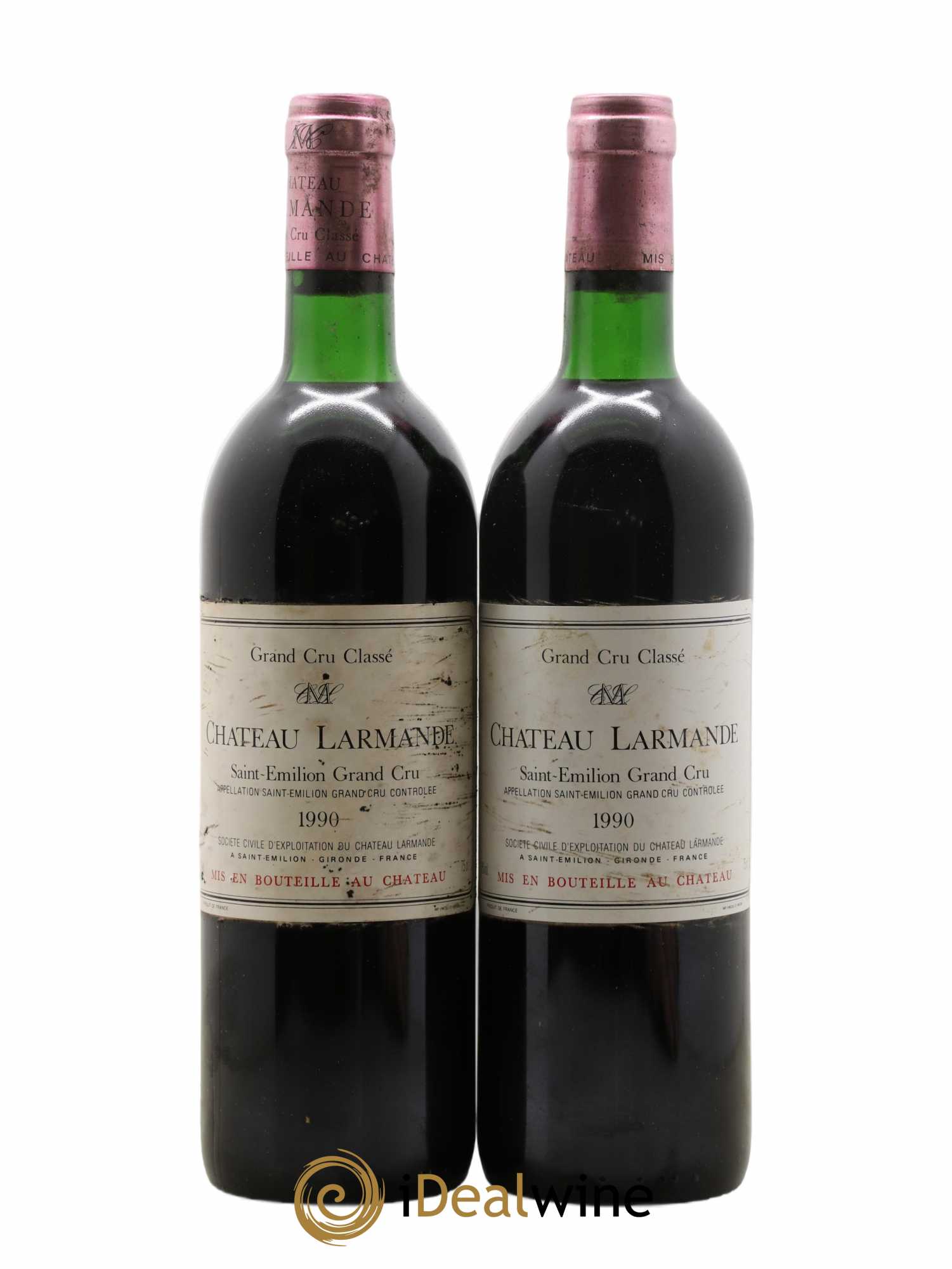 Château Larmande Grand Cru Classé 1990 - Lot de 2 bouteilles - 0