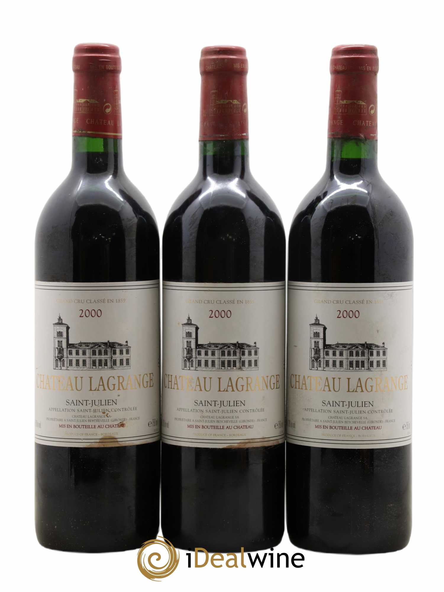 Château Lagrange 3ème Grand Cru Classé 2000 - Lot de 3 bouteilles - 0