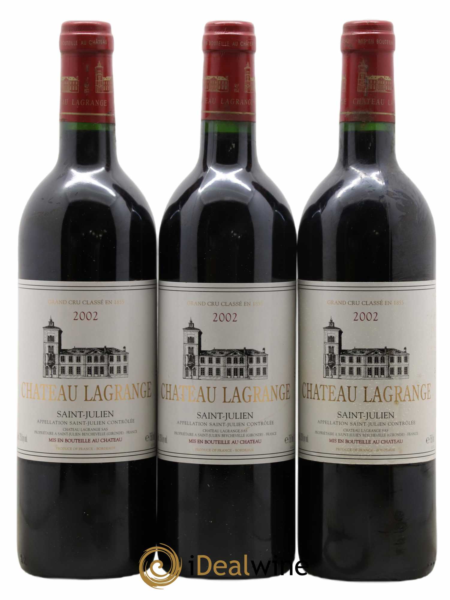 Château Lagrange 3ème Grand Cru Classé 2002 - Lot de 3 bouteilles - 0