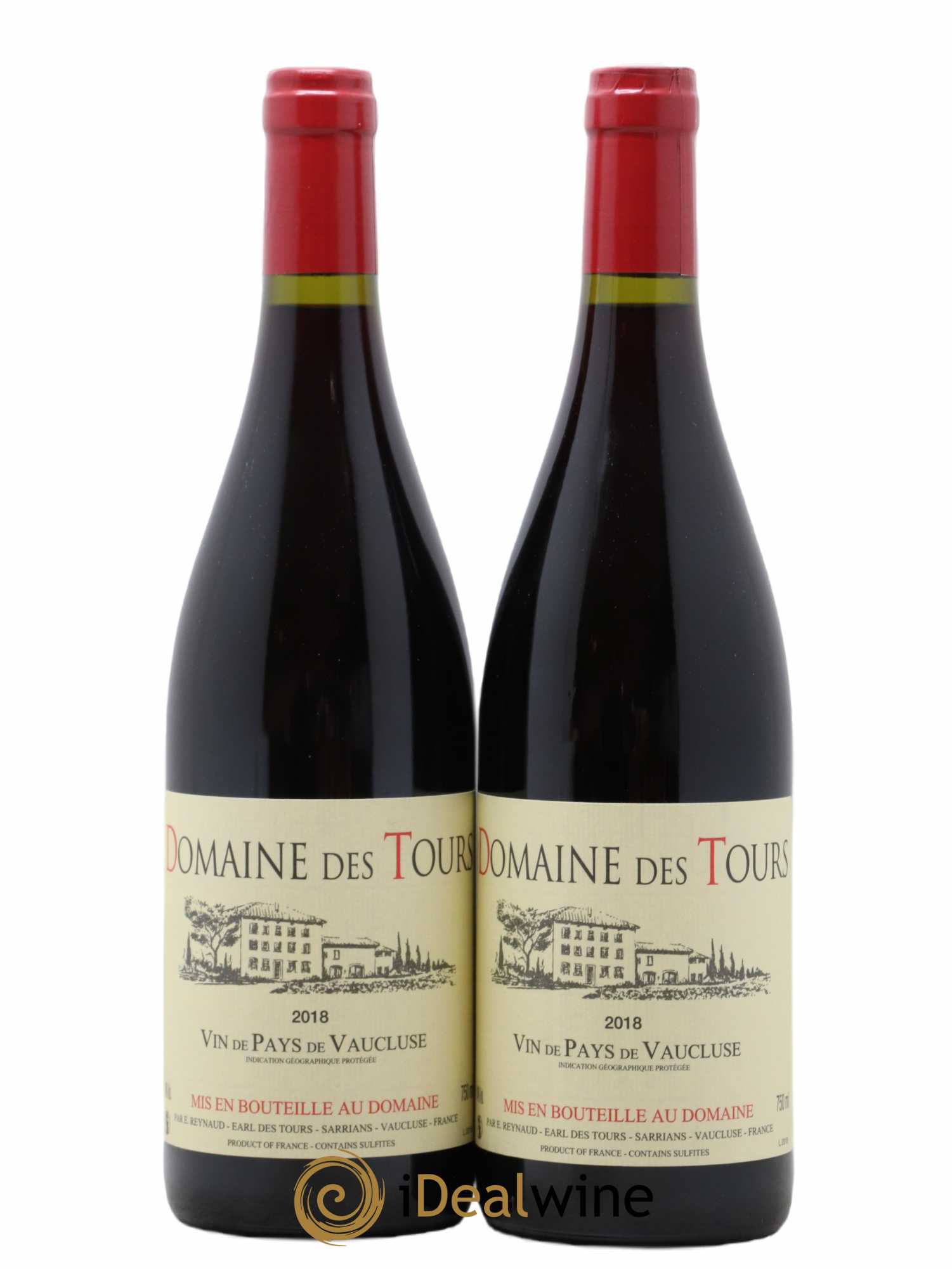 Vaucluse (Vin de Pays de Vaucluse) Domaine des Tours Emmanuel Reynaud 2018 - Lot de 2 bouteilles - 0