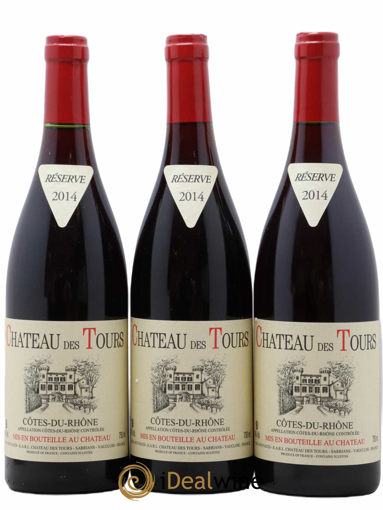 Côtes-du-Rhône Château des Tours Emmanuel Reynaud 2014 - Lot de 3 bouteilles - 0