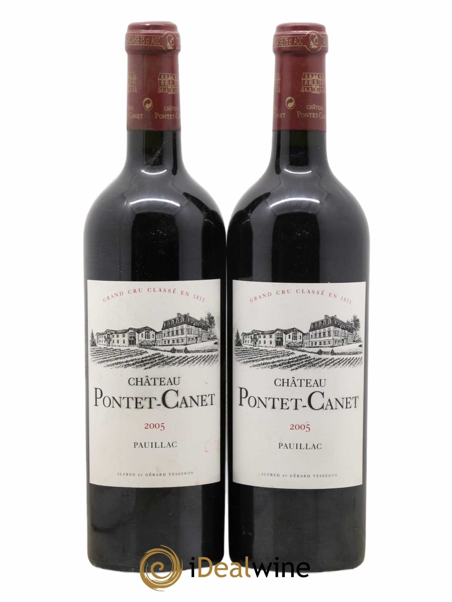 Château Pontet Canet 5ème Grand Cru Classé 2005 - Lot de 2 bouteilles - 0