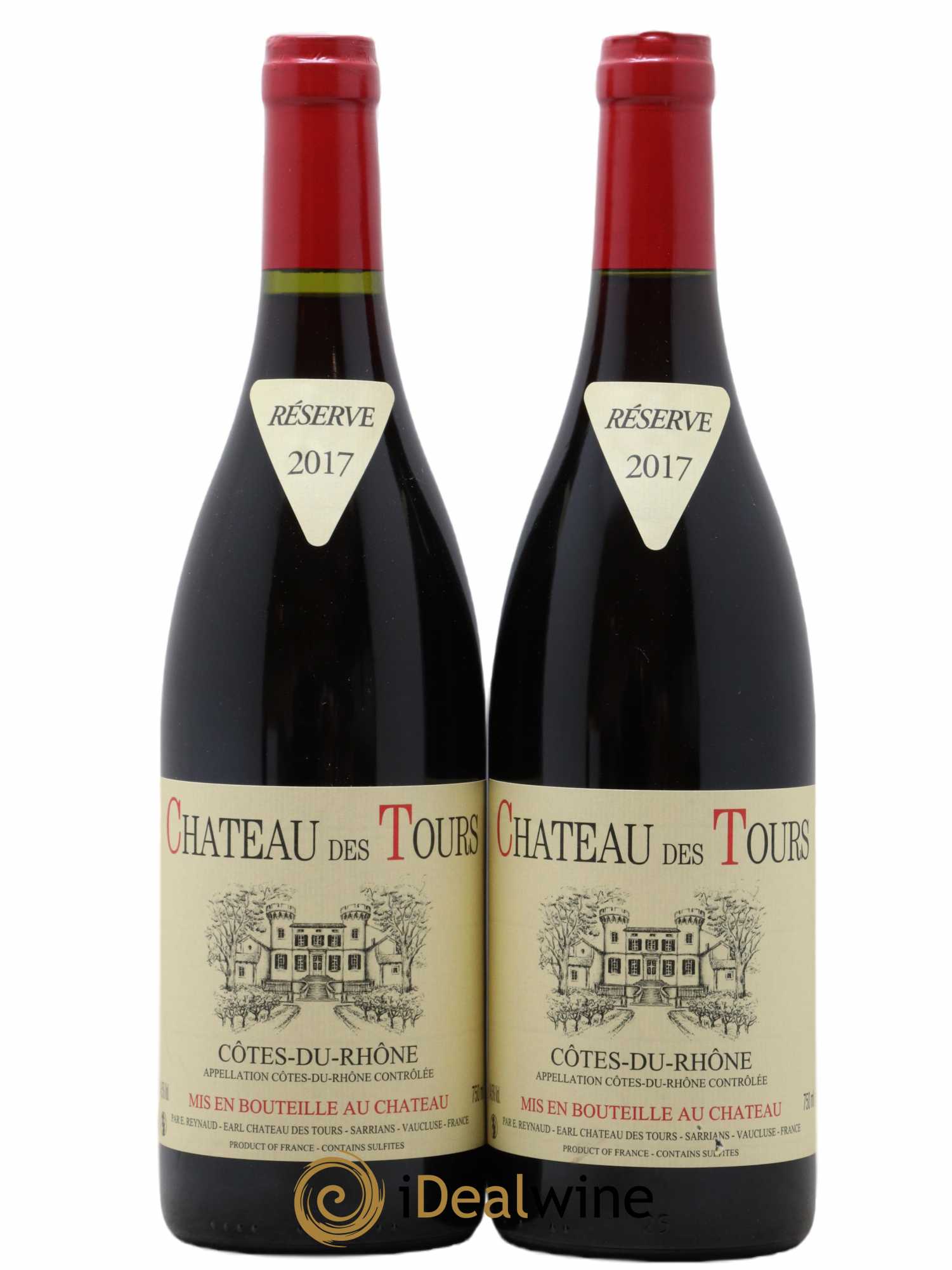 Côtes-du-Rhône Château des Tours Emmanuel Reynaud 2017 - Lot de 2 bouteilles - 0