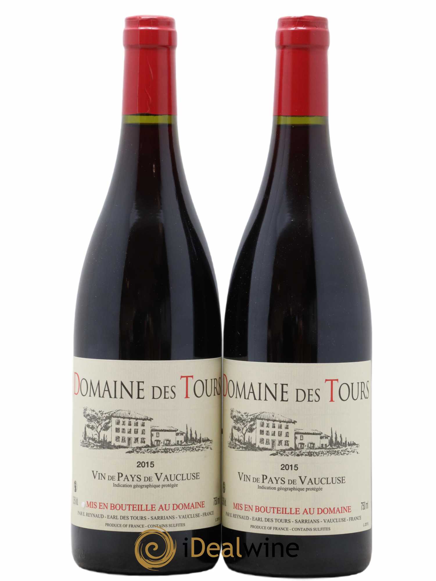 Vaucluse (Vin de Pays de Vaucluse) Domaine des Tours Emmanuel Reynaud 2015 - Lot de 2 bouteilles - 0