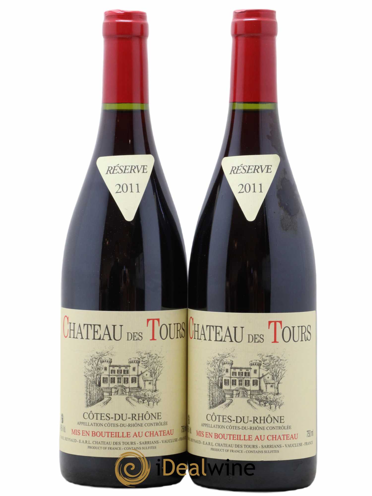 Côtes-du-Rhône Château des Tours Emmanuel Reynaud 2011 - Lot de 2 bouteilles - 0