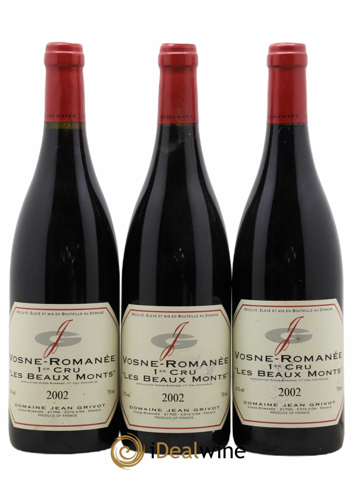 Vosne-Romanée 1er Cru Les Beaux-Monts Jean Grivot 2002 - Lot de 3 bouteilles - 0