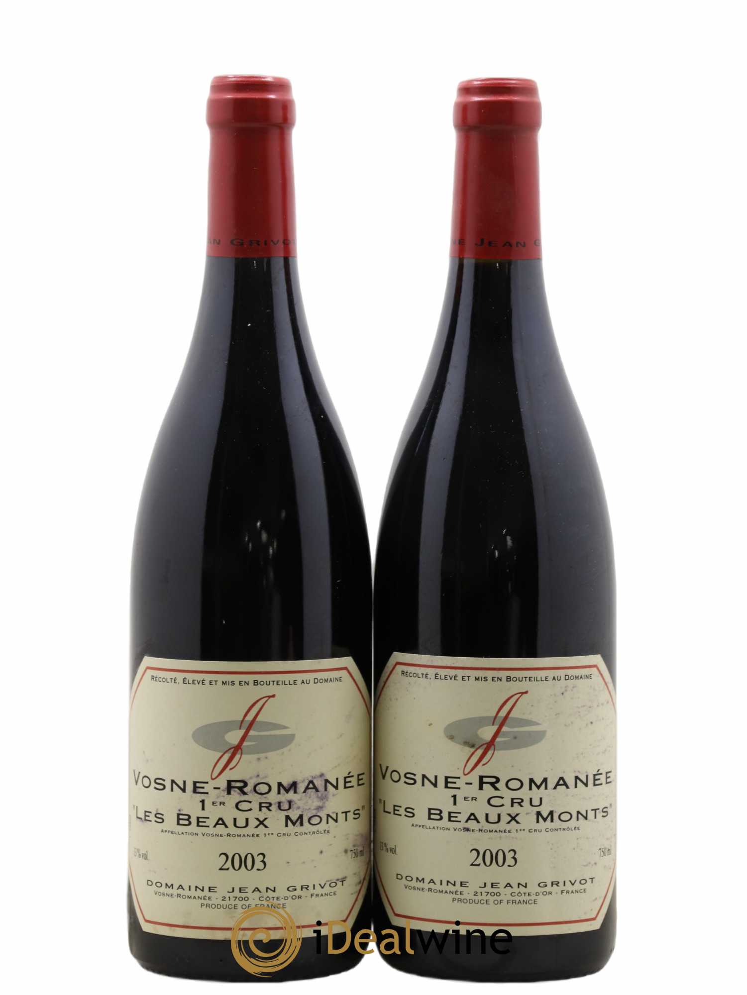 Vosne-Romanée 1er Cru Les Beaux-Monts Jean Grivot 2003 - Lot de 2 bouteilles - 0