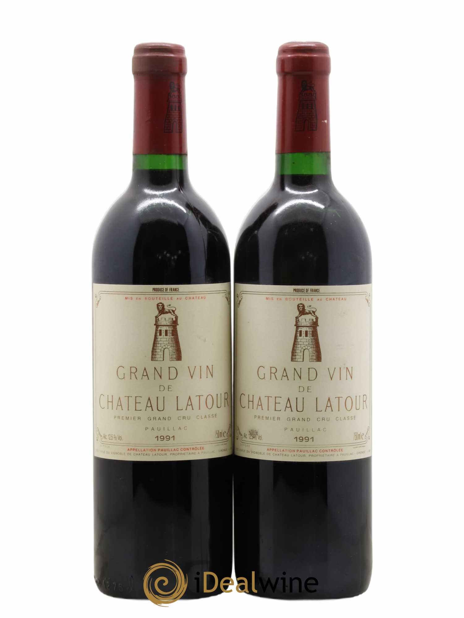 Château Latour 1er Grand Cru Classé 1991 - Lot de 2 bouteilles - 0