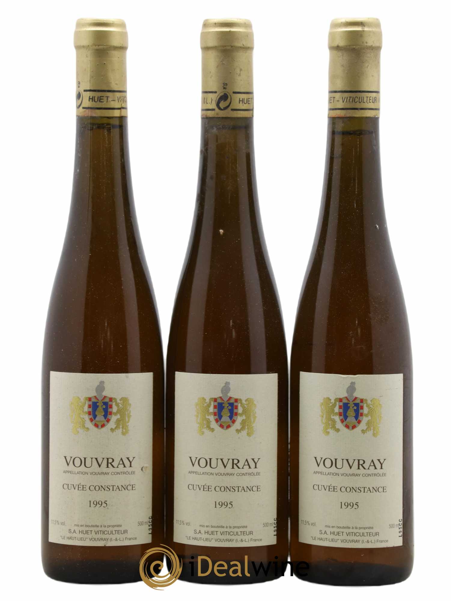 Vouvray Cuvée Constance Domaine Huet 50cl 1995 - Lot de 3 bouteilles - 0