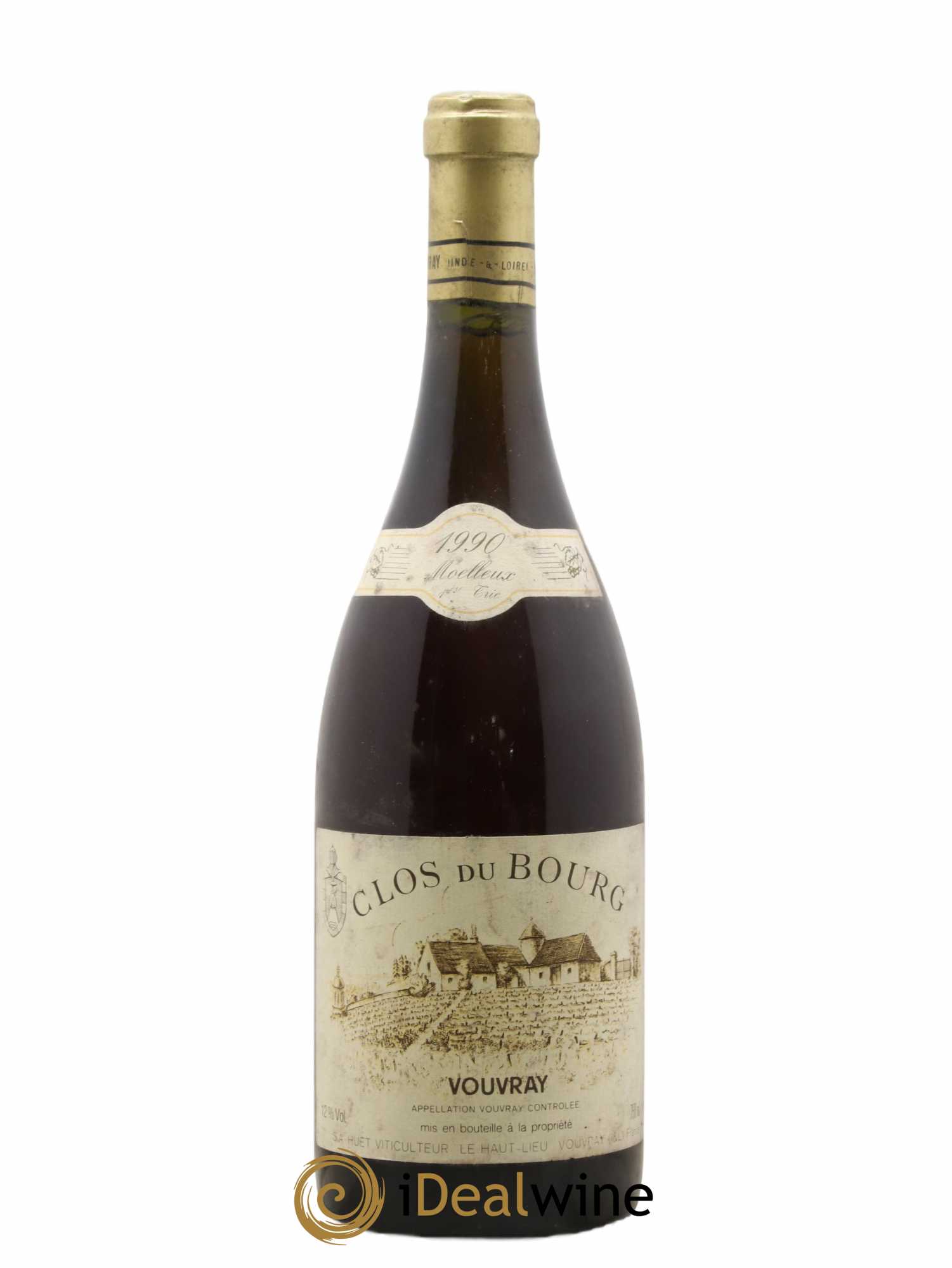 Vouvray Clos du Bourg Moelleux 1ère trie Domaine Huet 1990 - Lot de 1 bouteille - 0