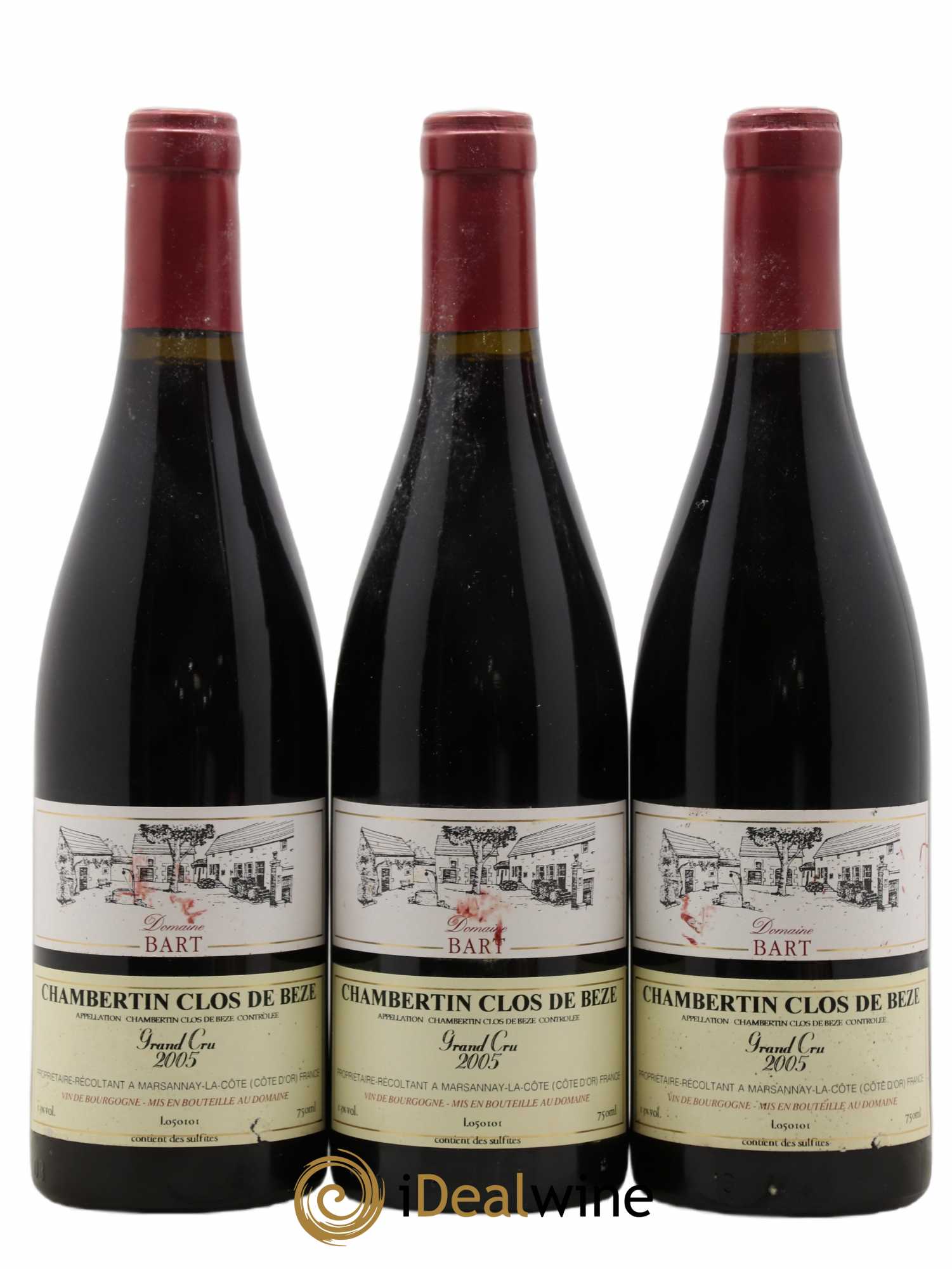 Chambertin Clos de Bèze Grand Cru Bart (Domaine) 2005 - Lot de 3 bouteilles - 0
