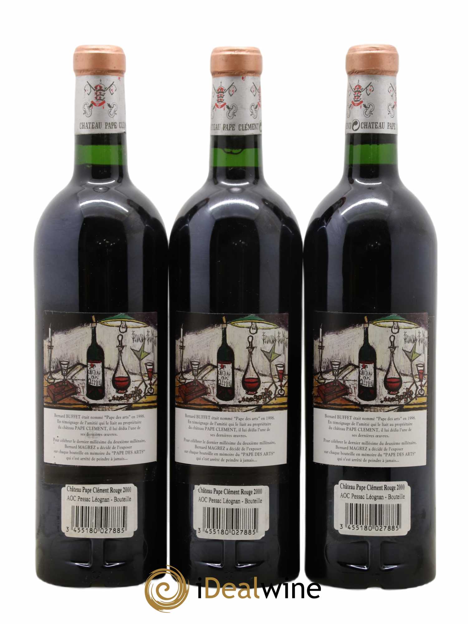 Château Pape Clément Cru Classé de Graves 2000 - Lot of 3 bottles - 1