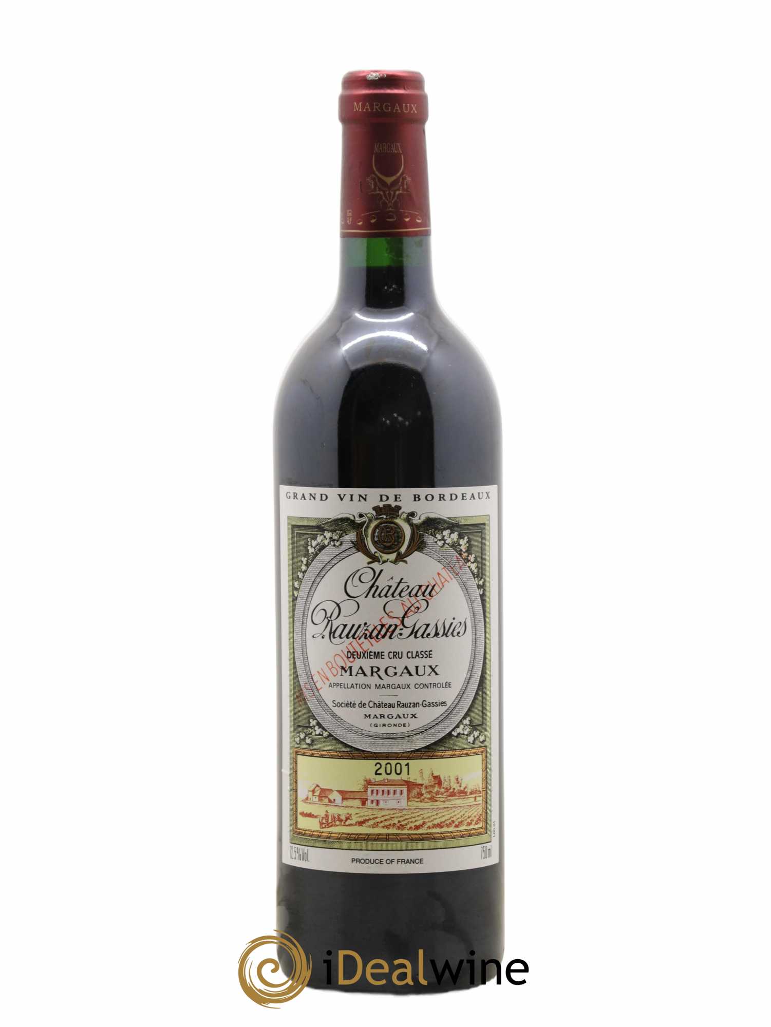 Château Rauzan-Gassies 2ème Grand Cru Classé 2001 - Lot de 1 bouteille - 0