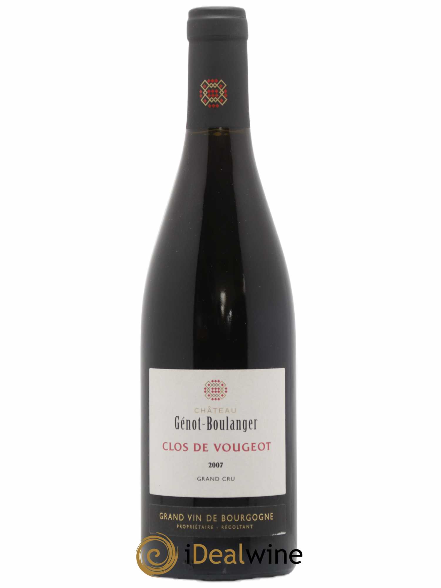 Clos de Vougeot Grand Cru Génot-Boulanger (Domaine) 2007 - Posten von 1 Flasche - 0