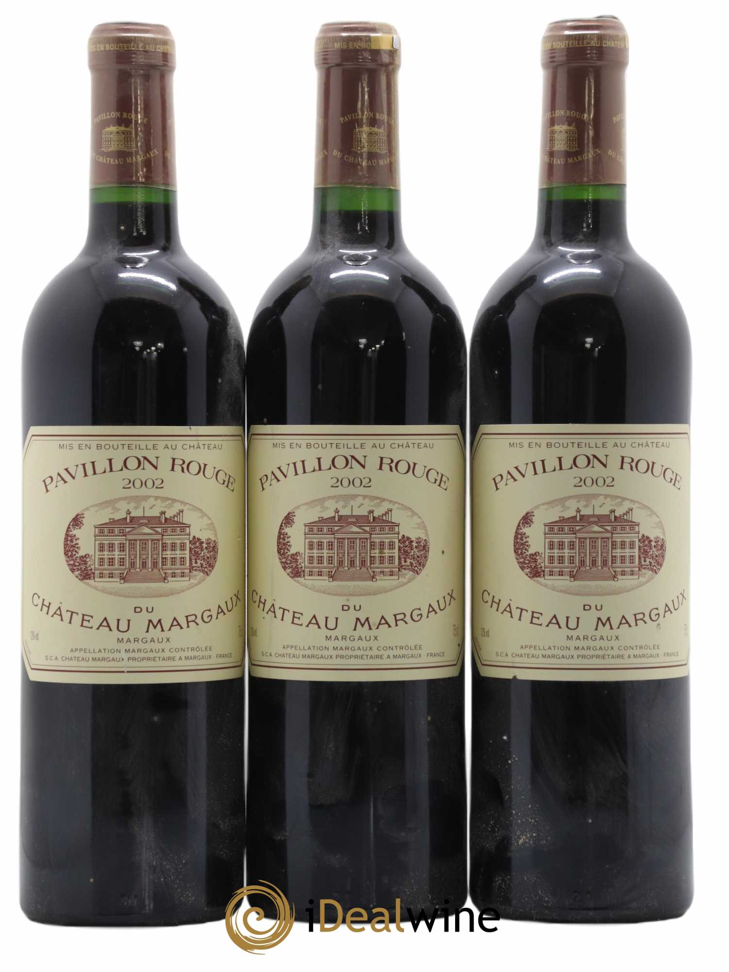 Pavillon Rouge du Château Margaux Second Vin 2002 - Lot de 3 bouteilles - 0