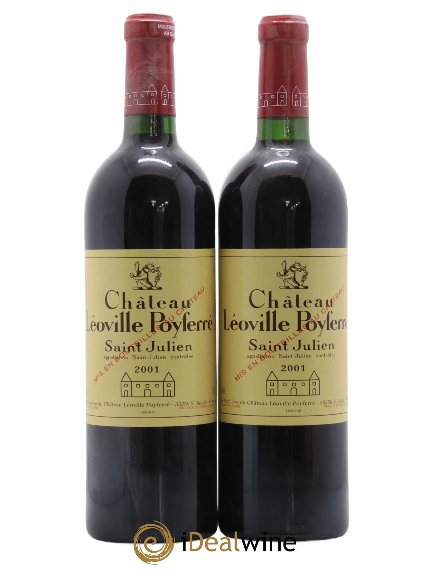 Château Léoville Poyferré 2ème Grand Cru Classé 2001 - Lot de 2 bouteilles - 0