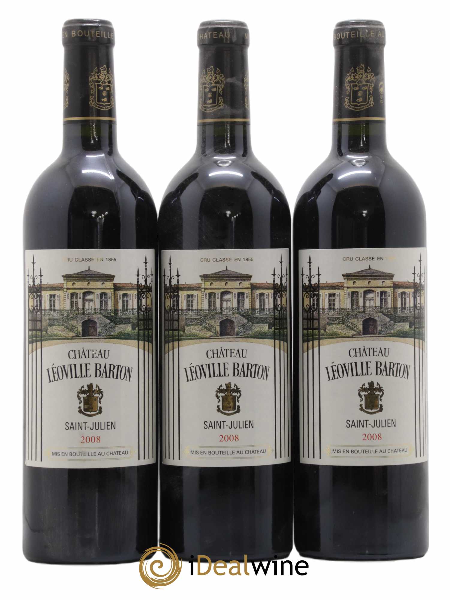 Château Léoville Barton 2ème Grand Cru Classé 2008 - Lot de 3 bouteilles - 0