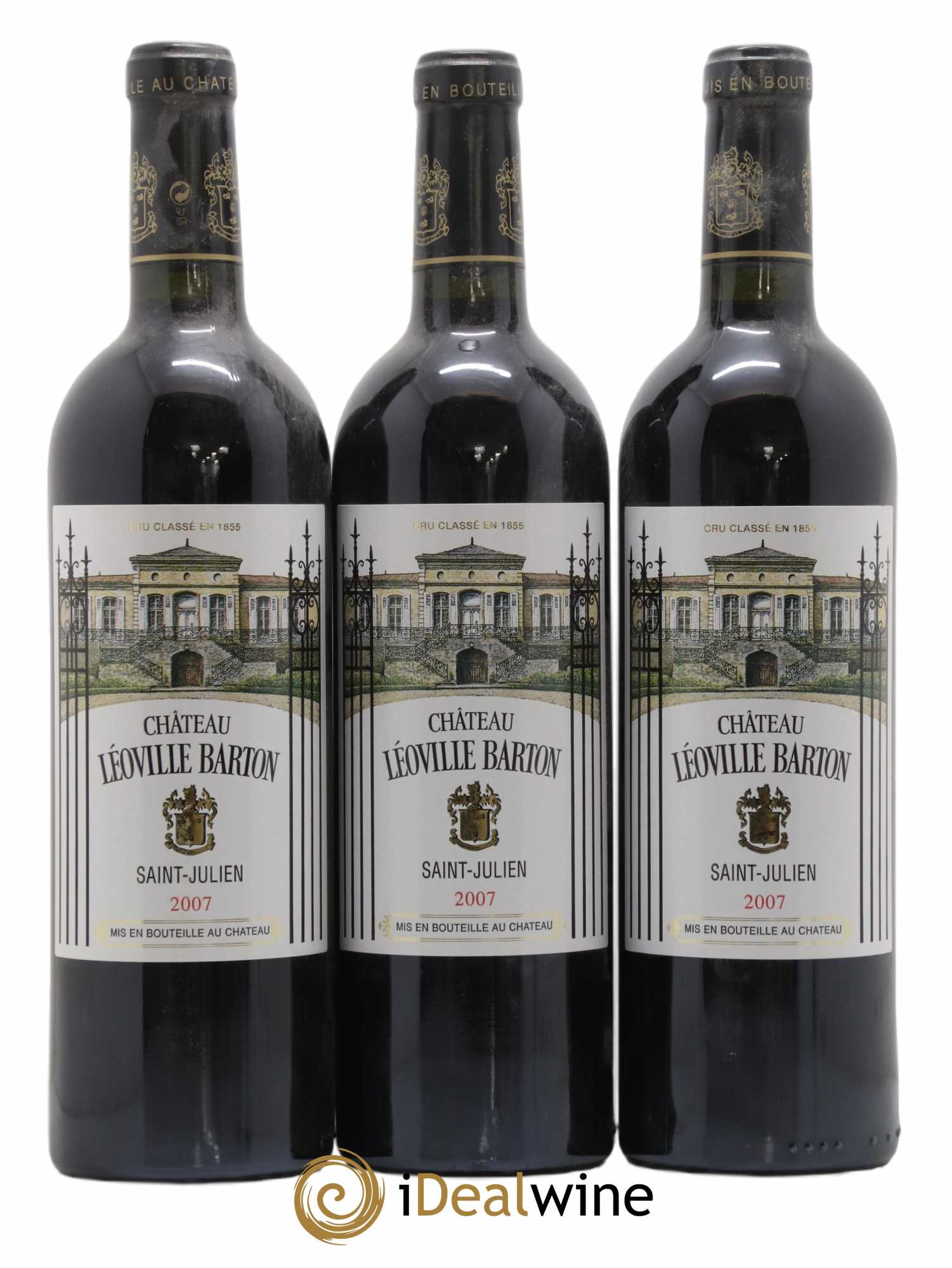 Château Léoville Barton 2ème Grand Cru Classé 2007 - Lot de 3 bouteilles - 0