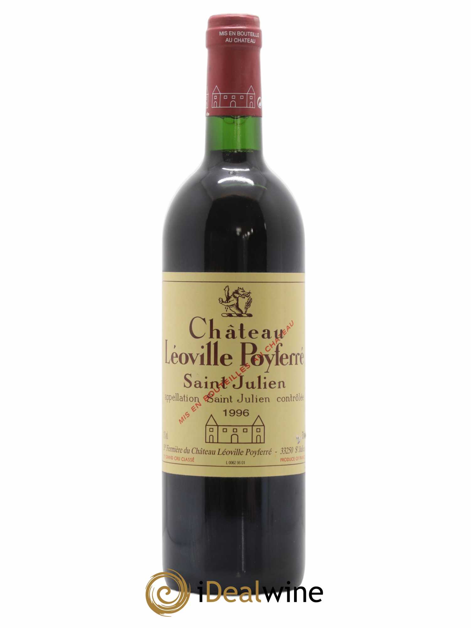 Château Léoville Poyferré 2ème Grand Cru Classé 1996 - Lot de 1 bouteille - 0
