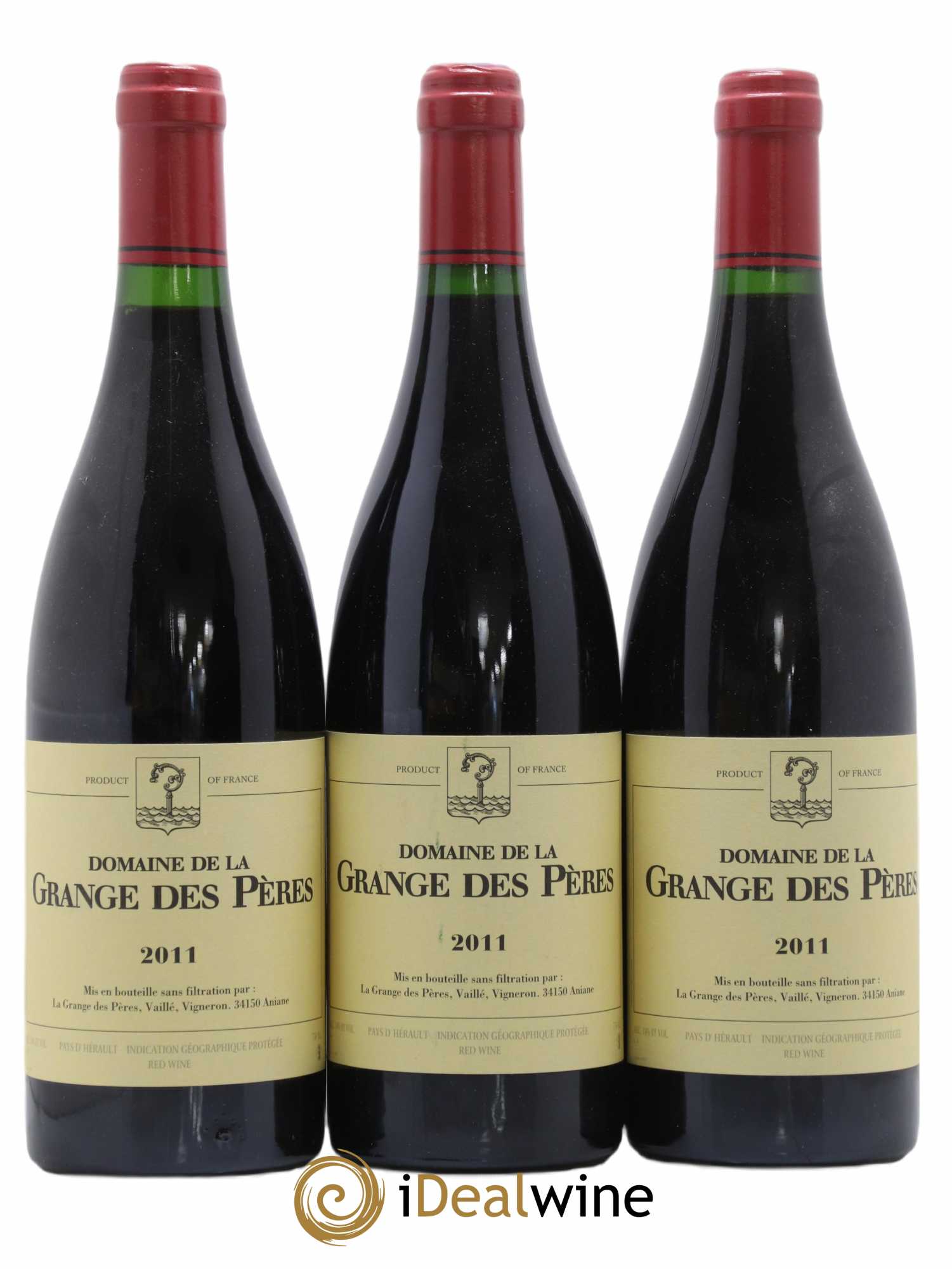 Pays d'Hérault Grange des Pères Laurent Vaillé 2011 - Lot de 3 bouteilles - 0