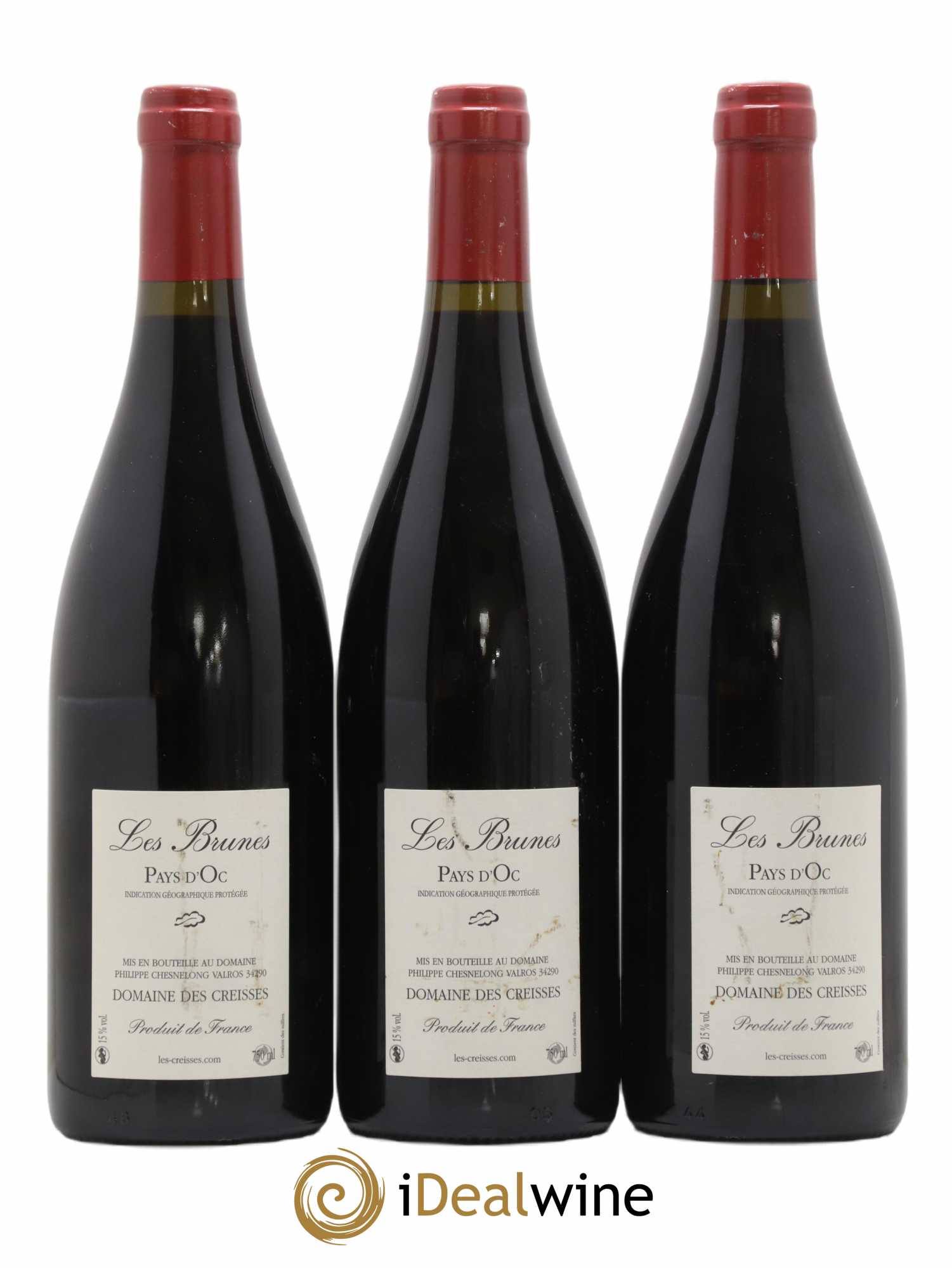 Vin de France Les Brunes Les Creisses (Domaine) 2013 - Lot de 3 bouteilles - 1