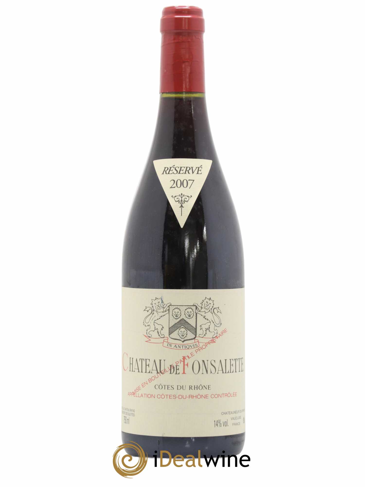 Côtes-du-Rhône Château de Fonsalette Emmanuel Reynaud 2007 - Lot de 1 bouteille - 0