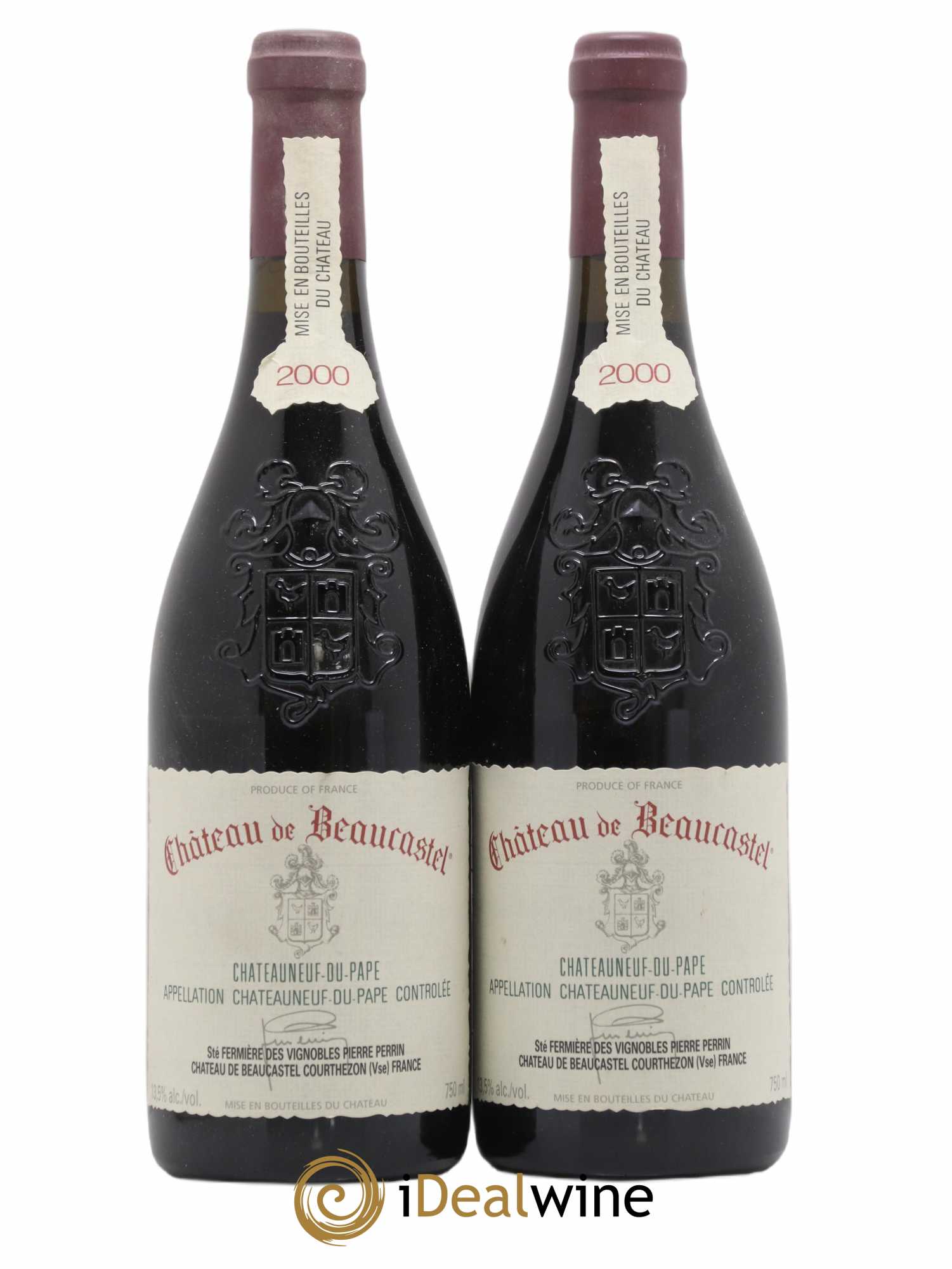 Châteauneuf-du-Pape Château de Beaucastel Famille Perrin 2000 - Lot de 2 bouteilles - 0
