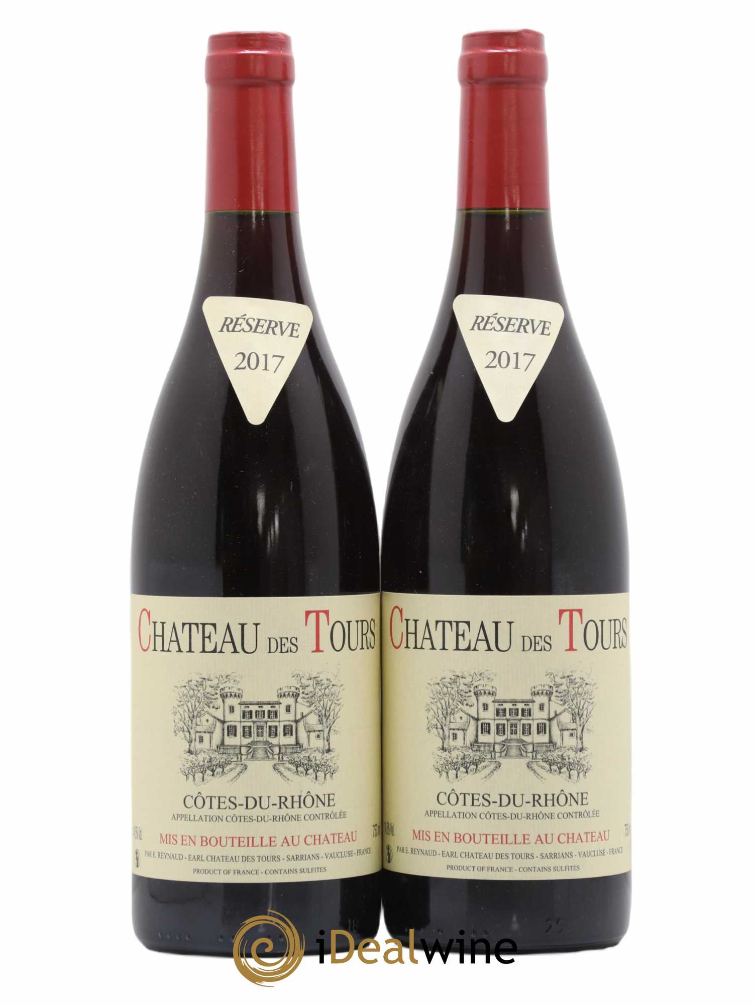 Côtes-du-Rhône Château des Tours Emmanuel Reynaud 2017 - Lot de 2 bouteilles - 0